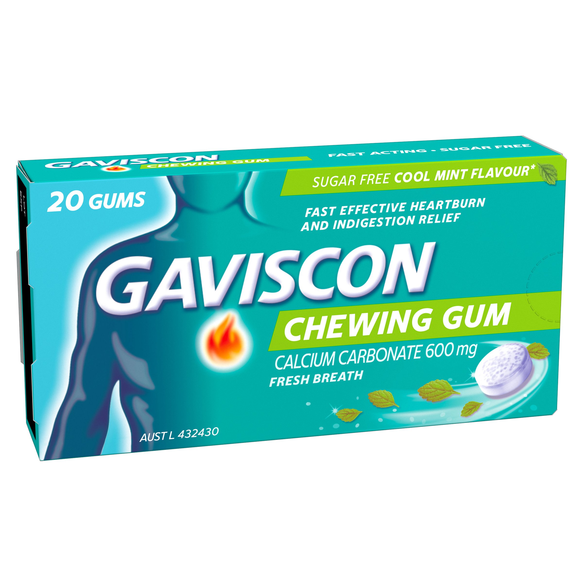 Gaviscon Chewing Gum Cool Mint 20 pack - Image 11