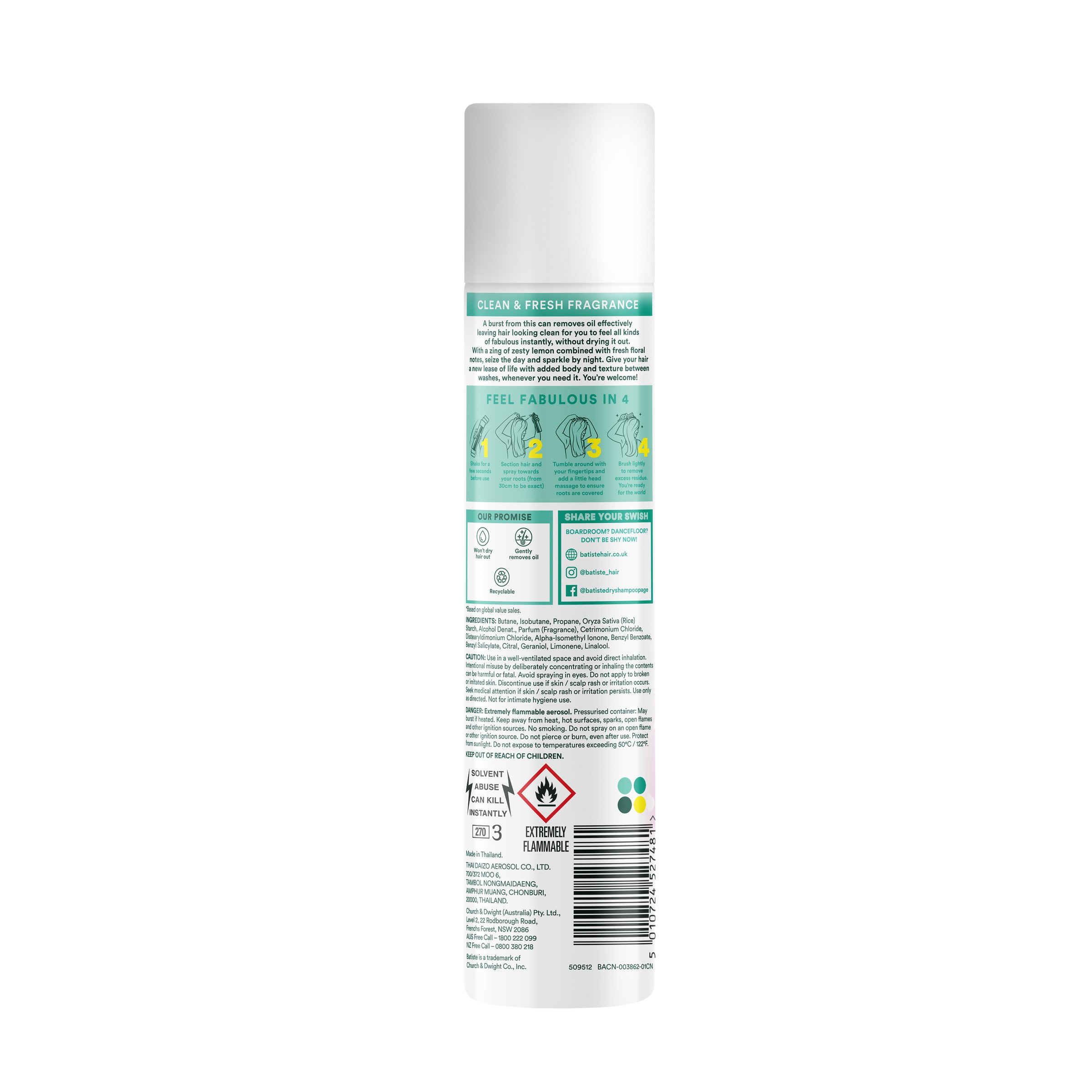 Batiste Dry Shampoo Original 200ml - Image 2