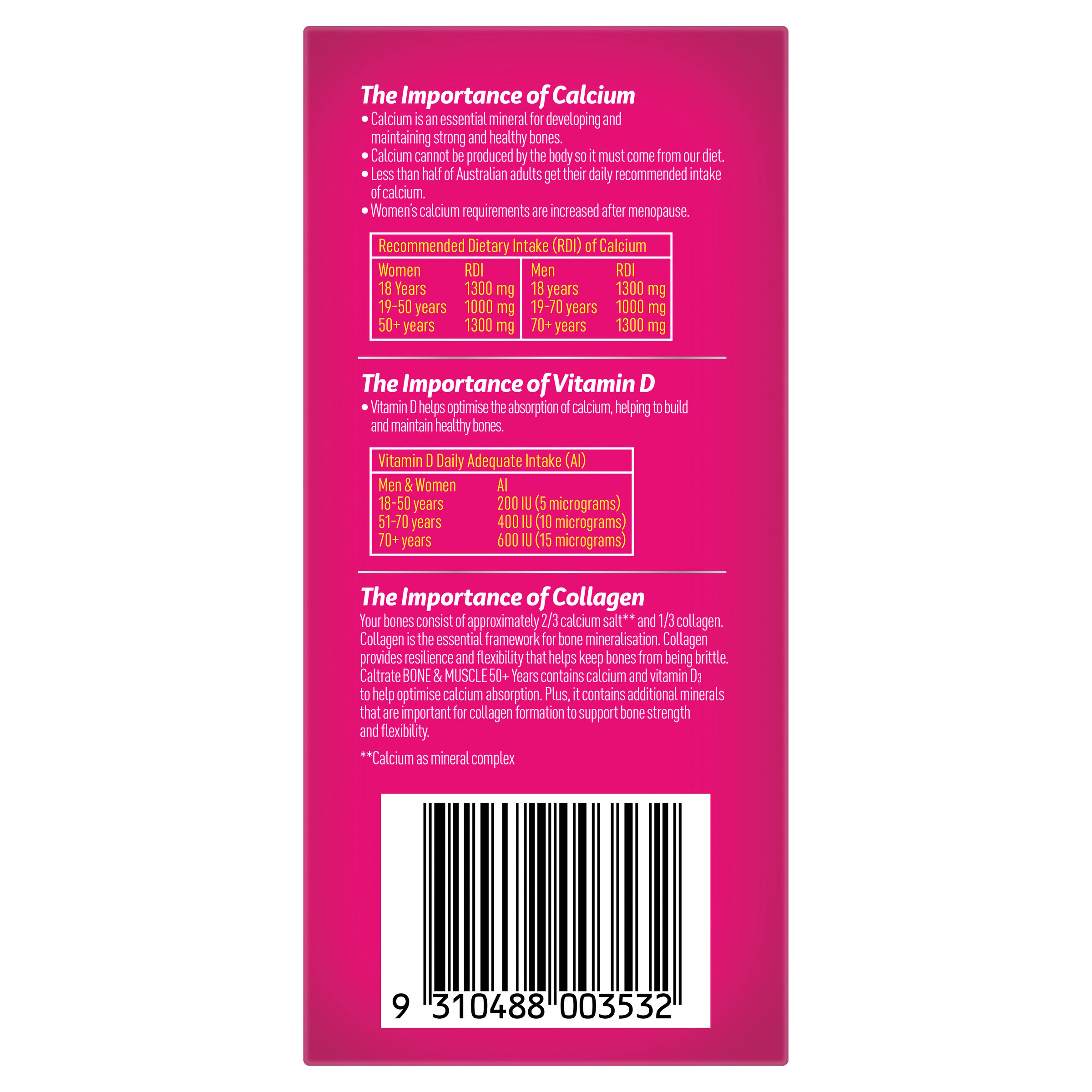 Caltrate Bone & Muscle 50+ Years 100 tablets - Image 2