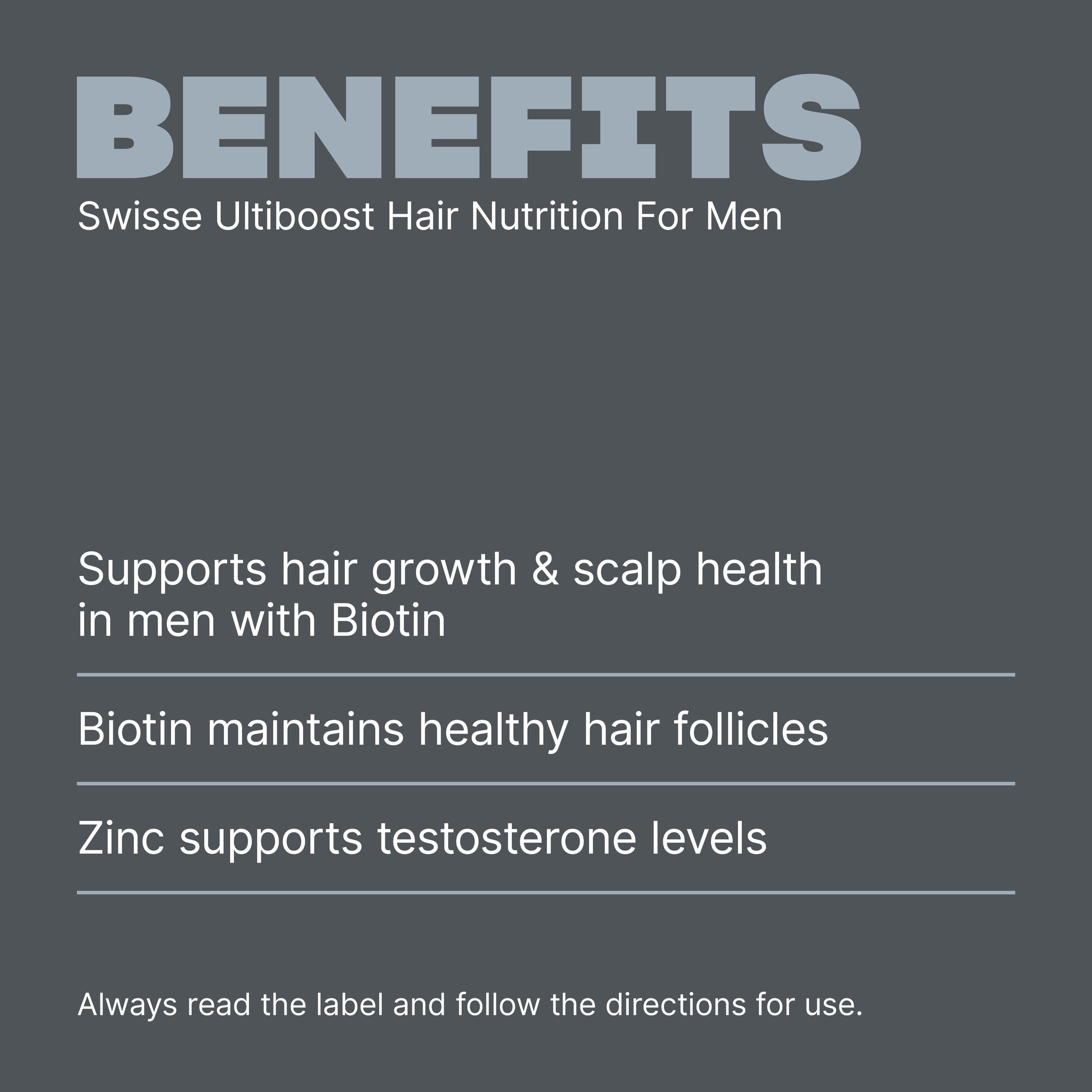 Swisse Ultiboost Hair Nutrition Men 60 capsules - Image 4