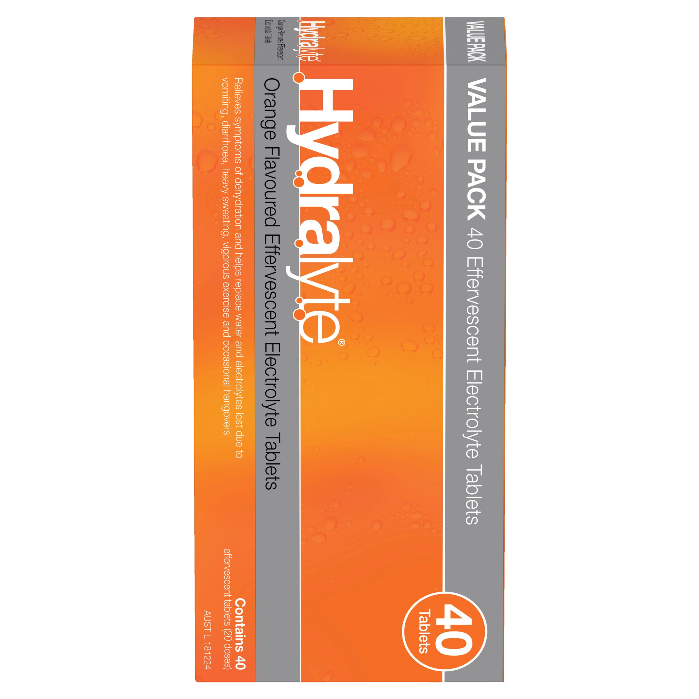 Hydralyte Effervescent Orange 40 tablets - Image 1