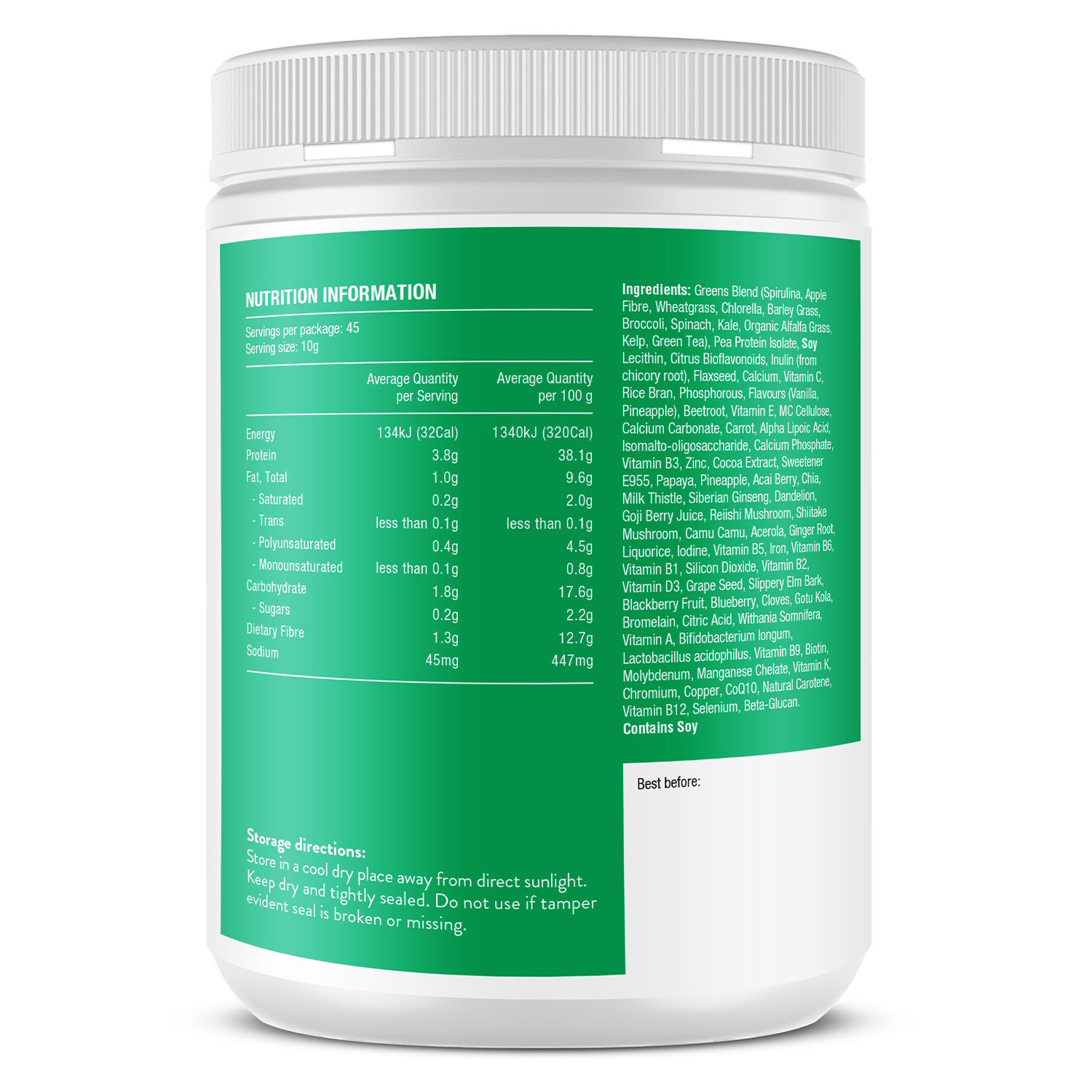 Isowhey Greens 450g - Image 3