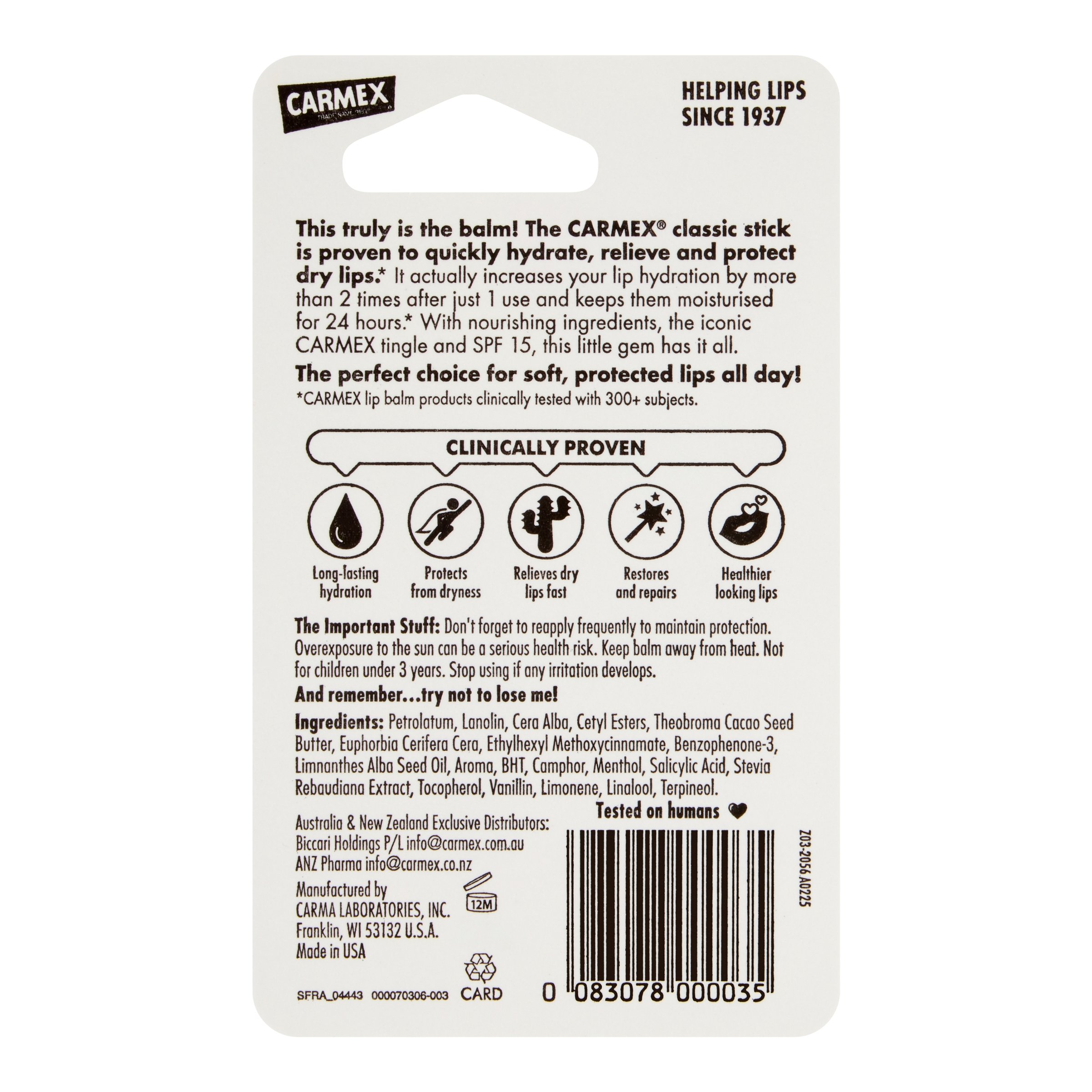 Carmex Lip Balm Classic Click Stick SPF15 4.25g - Image 2