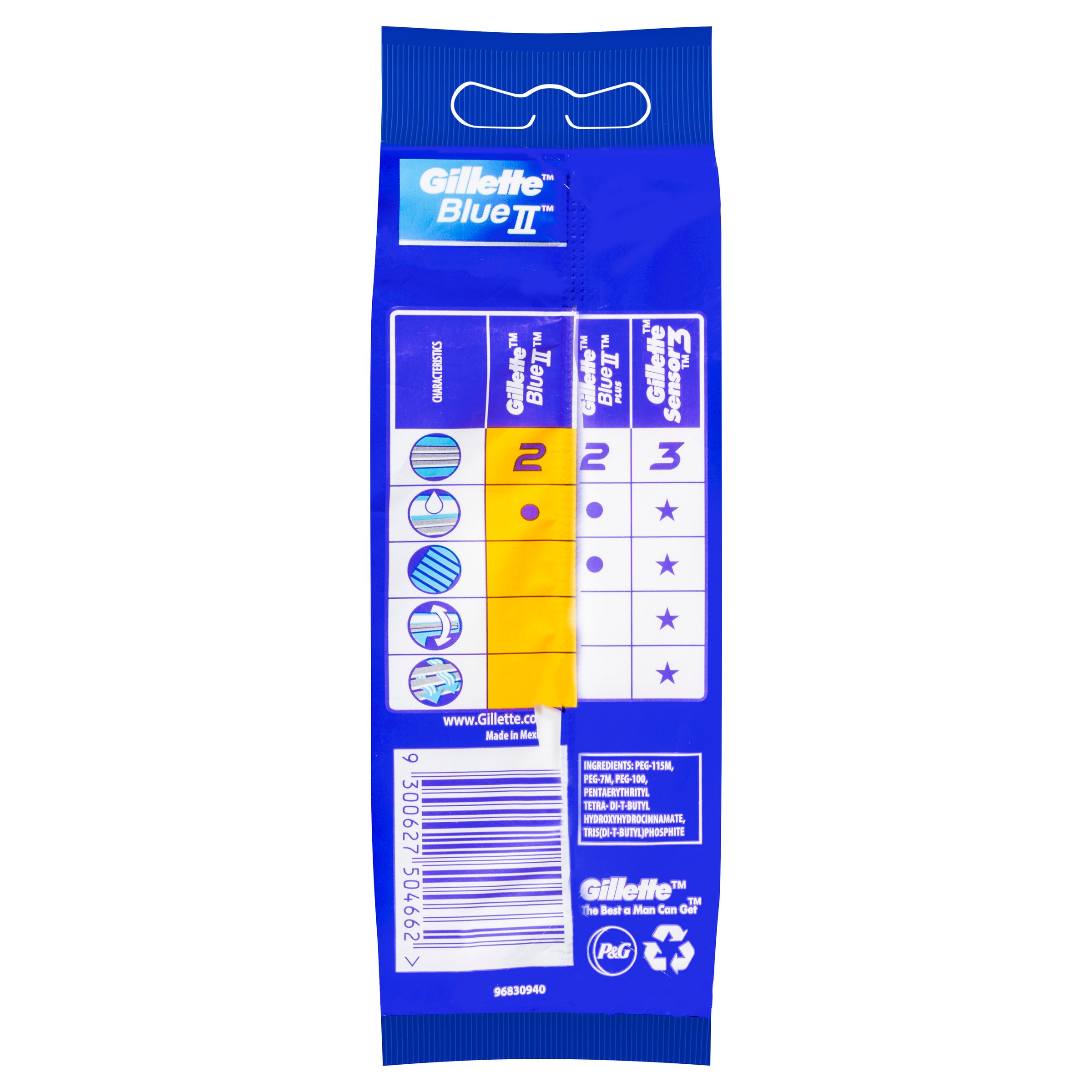 Gillette Blue II Sensitive Disposable Razors 5 pack - Image 2