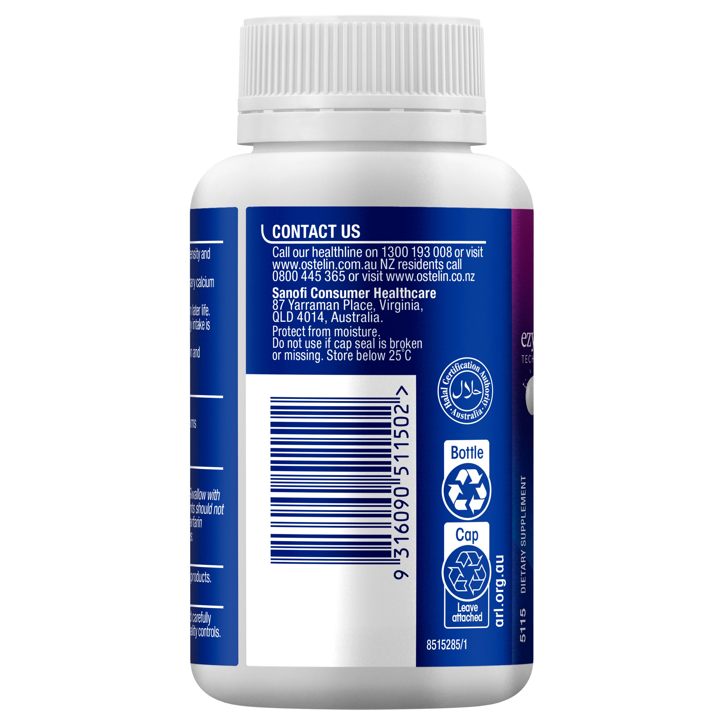 Ostelin Calcium & Vitamin D3 + K2 - 60 tablets - Image 2