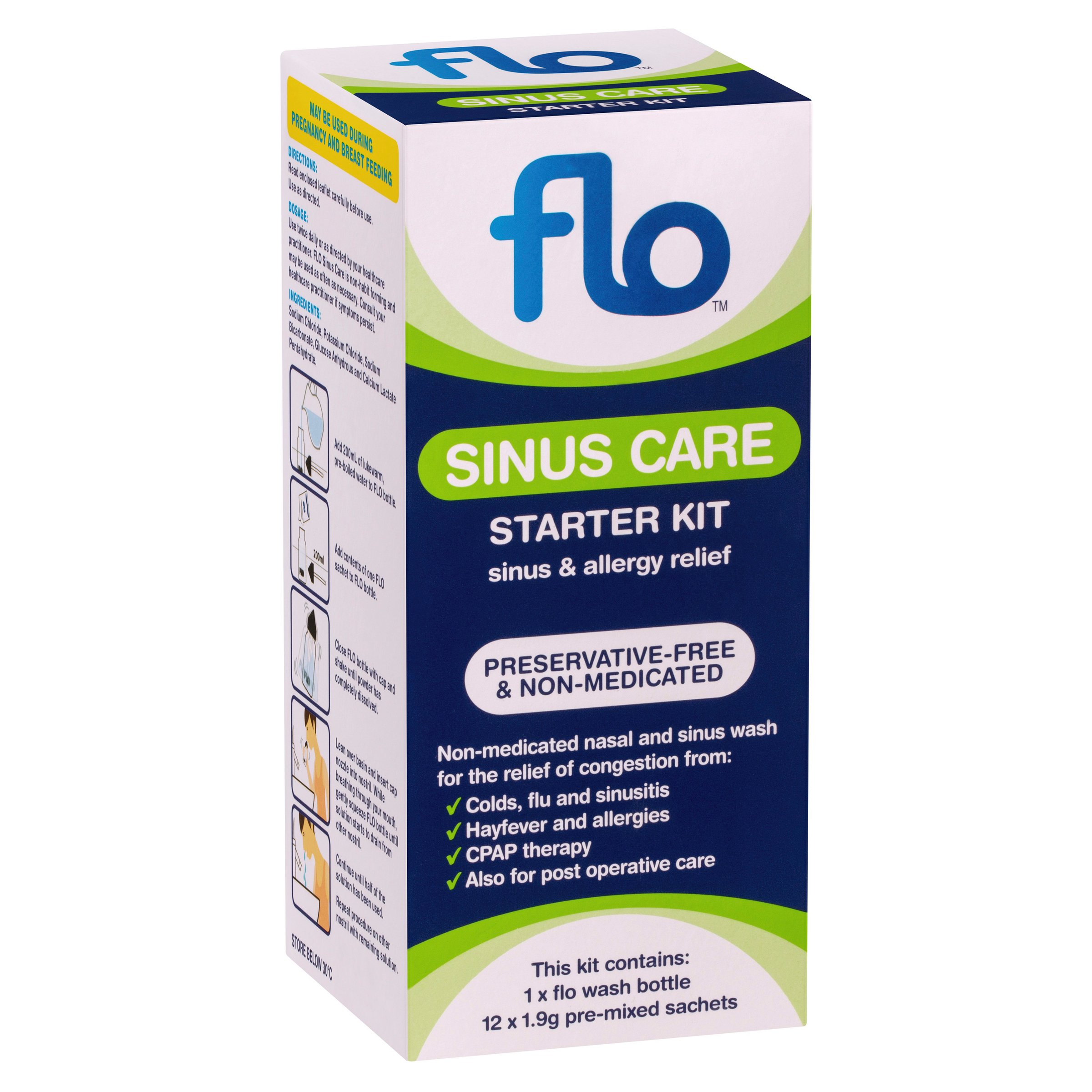 FLO Sinus Care Starter Kit 12 sachets - Image 1
