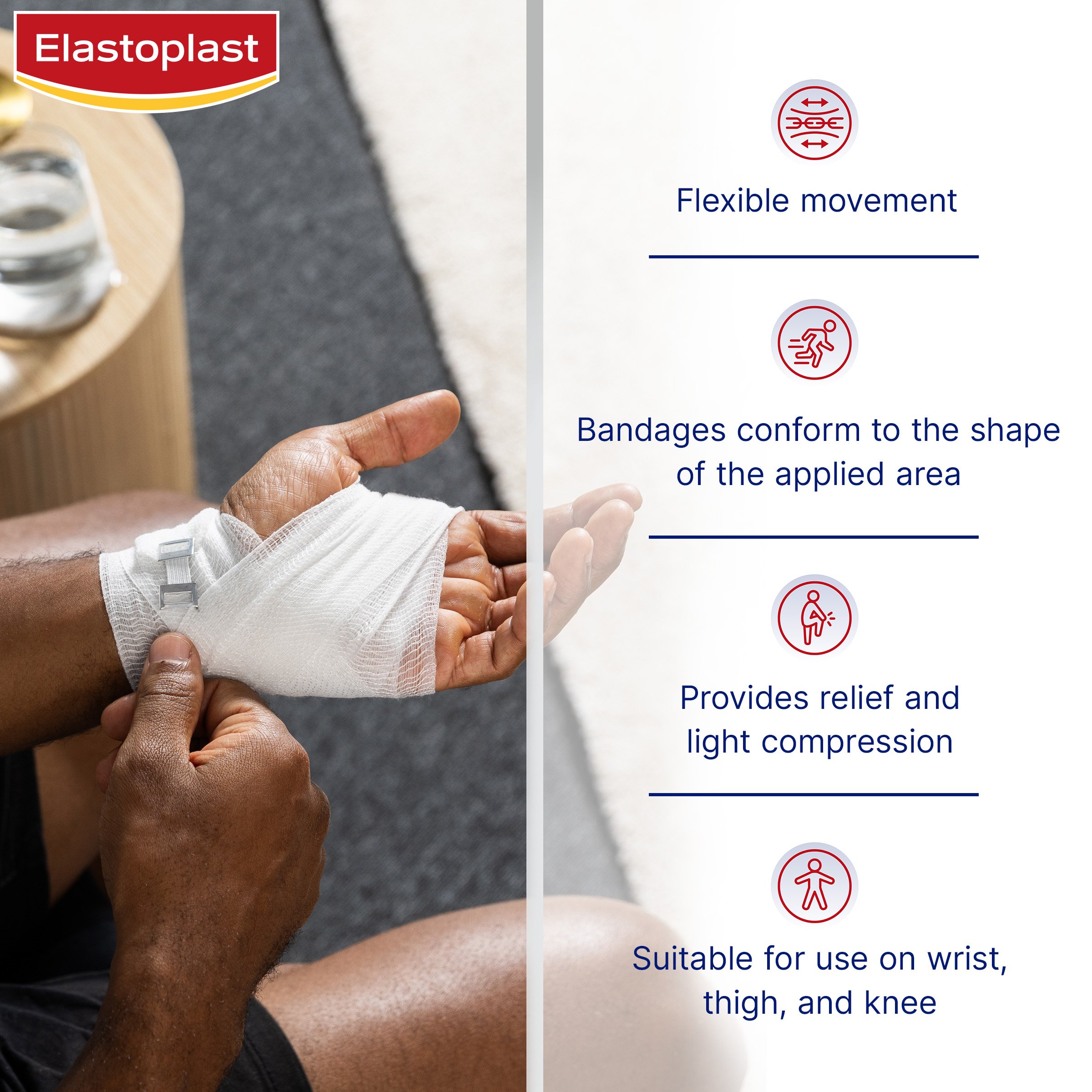 Elastoplast Conforming Bandage 8cm X 2m 1 each - Image 4