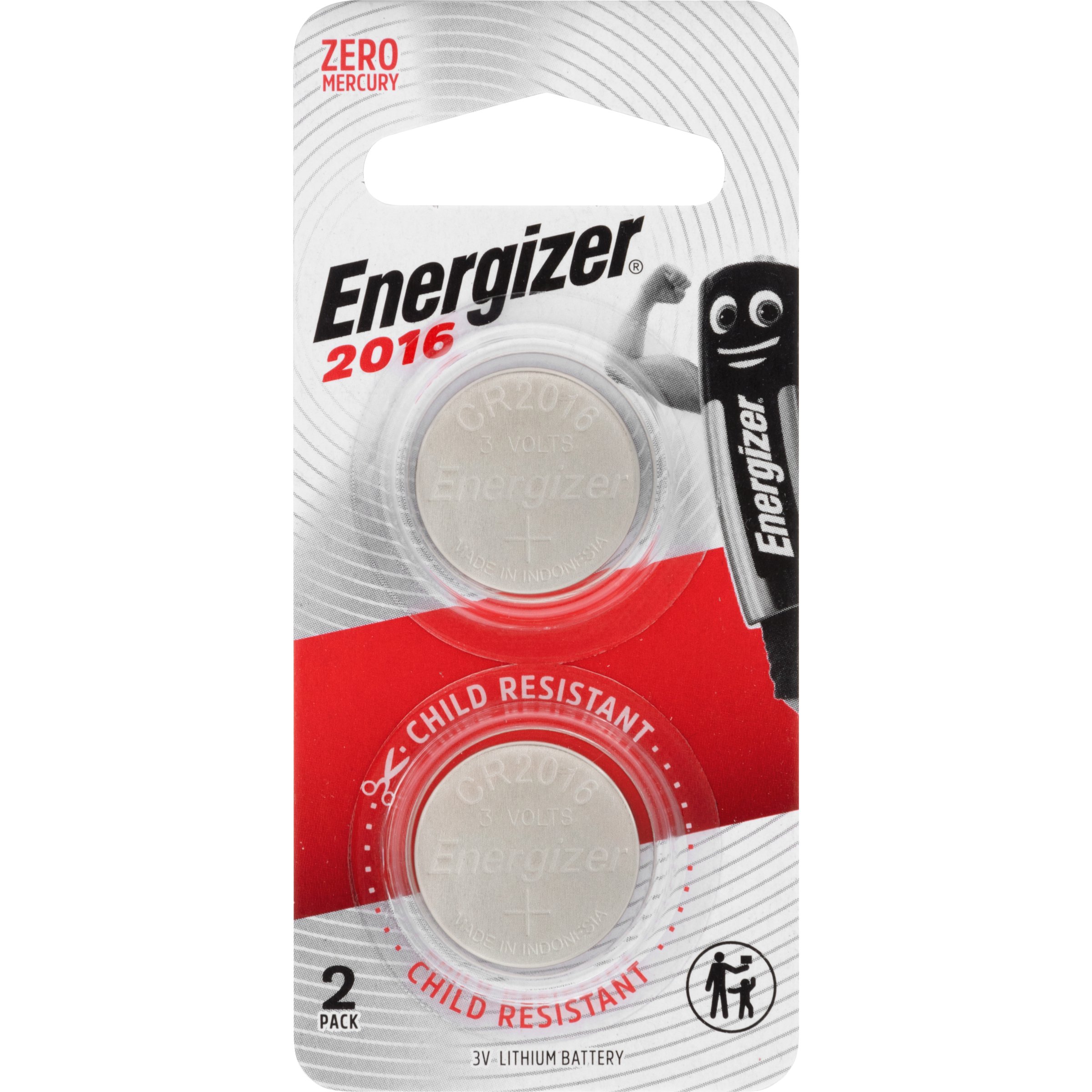Energizer Battery Lithium ECR2016 - 2 pack