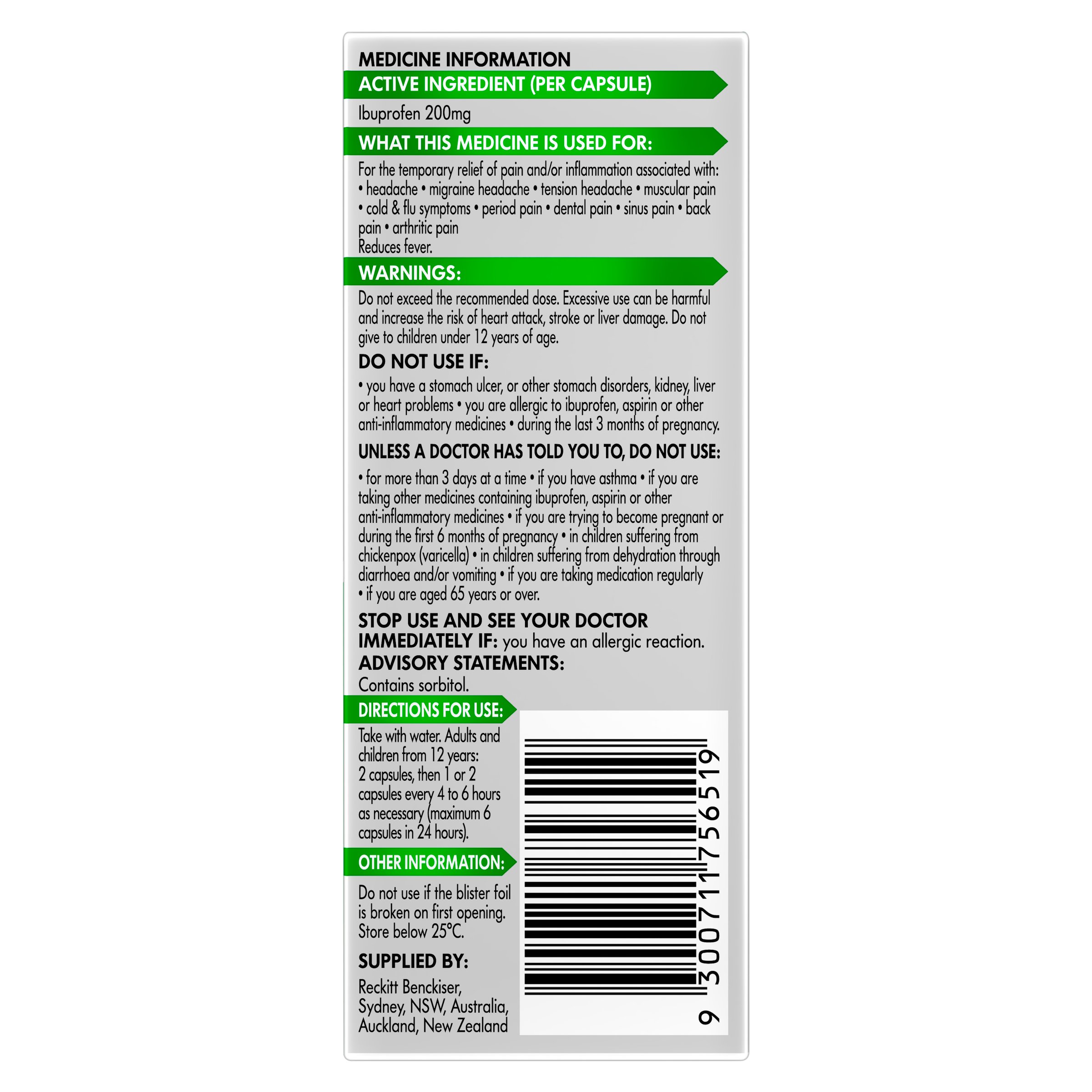 Nurofen Zavance Mini 32 liquid capsules - Image 2