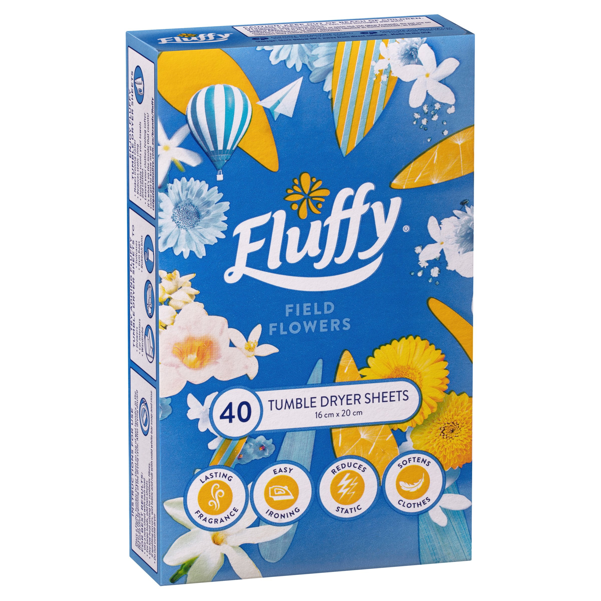 Fluffy Dryer Sheets Field Flowers 40 pack - Image 10