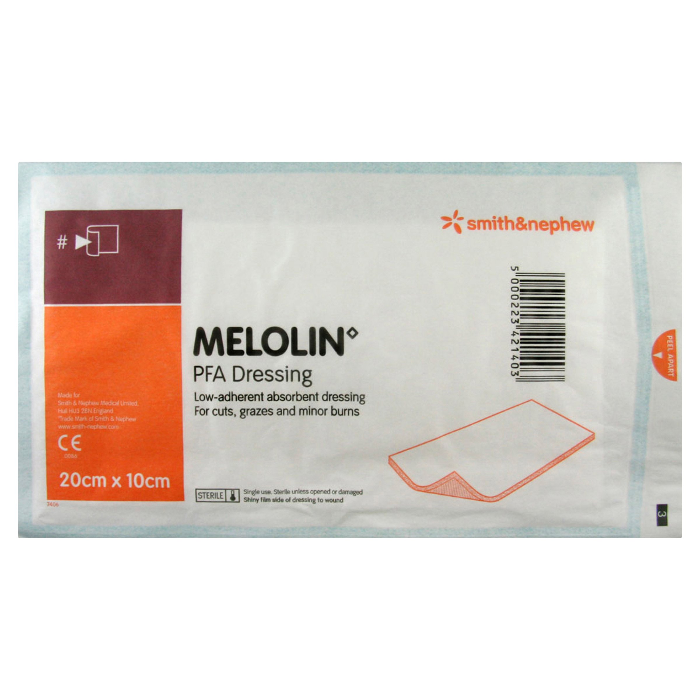 Melolin Low-Adherent Dressings 10cm X 20cm - 1 each - Image 1