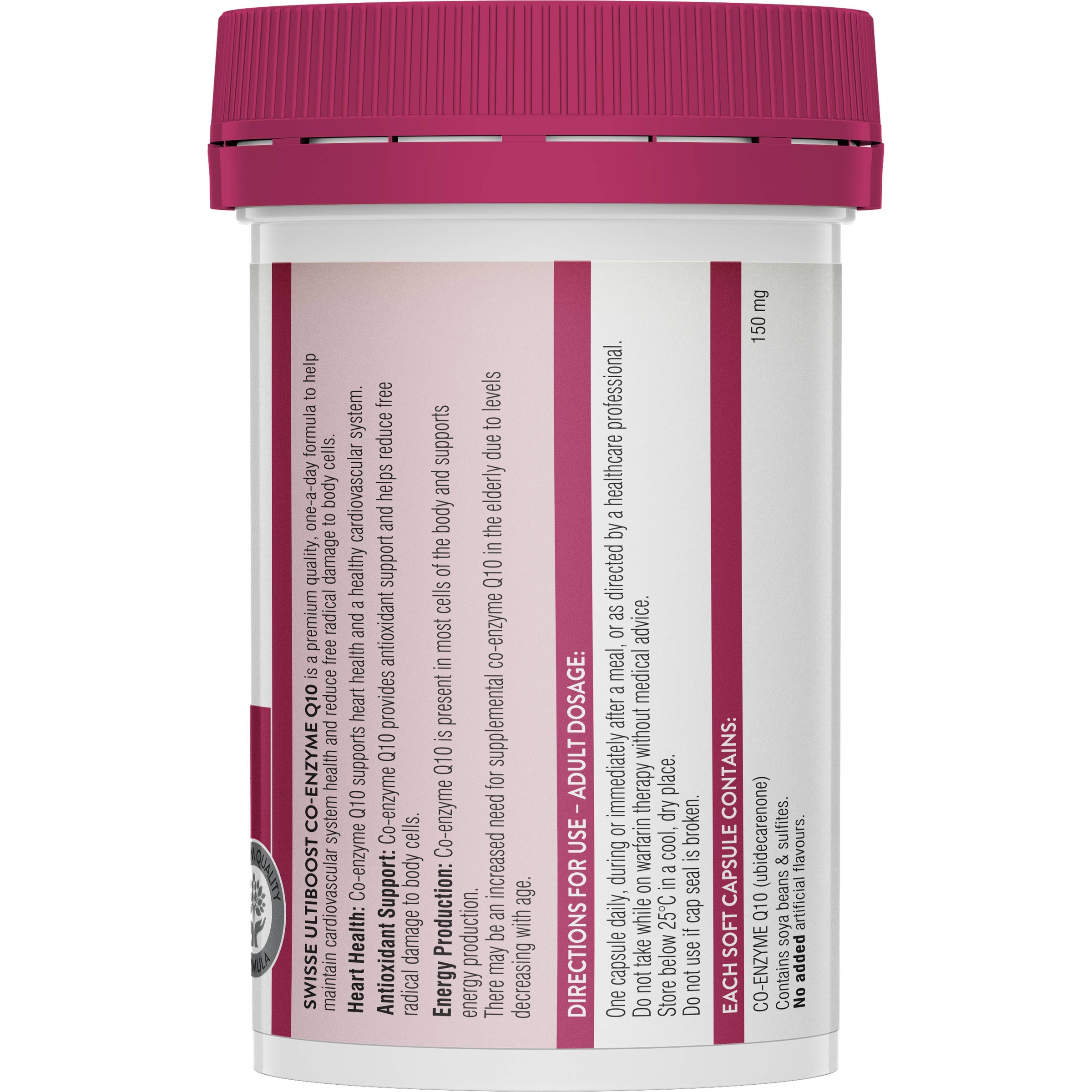 Swisse Ultiboost Co-Enzyme Q10 150mg - 50 capsules - Image 2