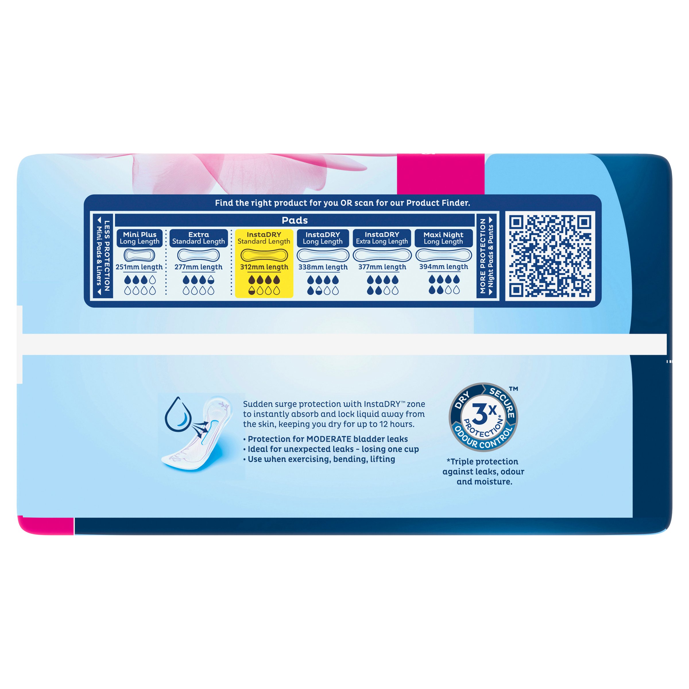 Tena Pads InstaDry Standard Length 20 pack - Image 4