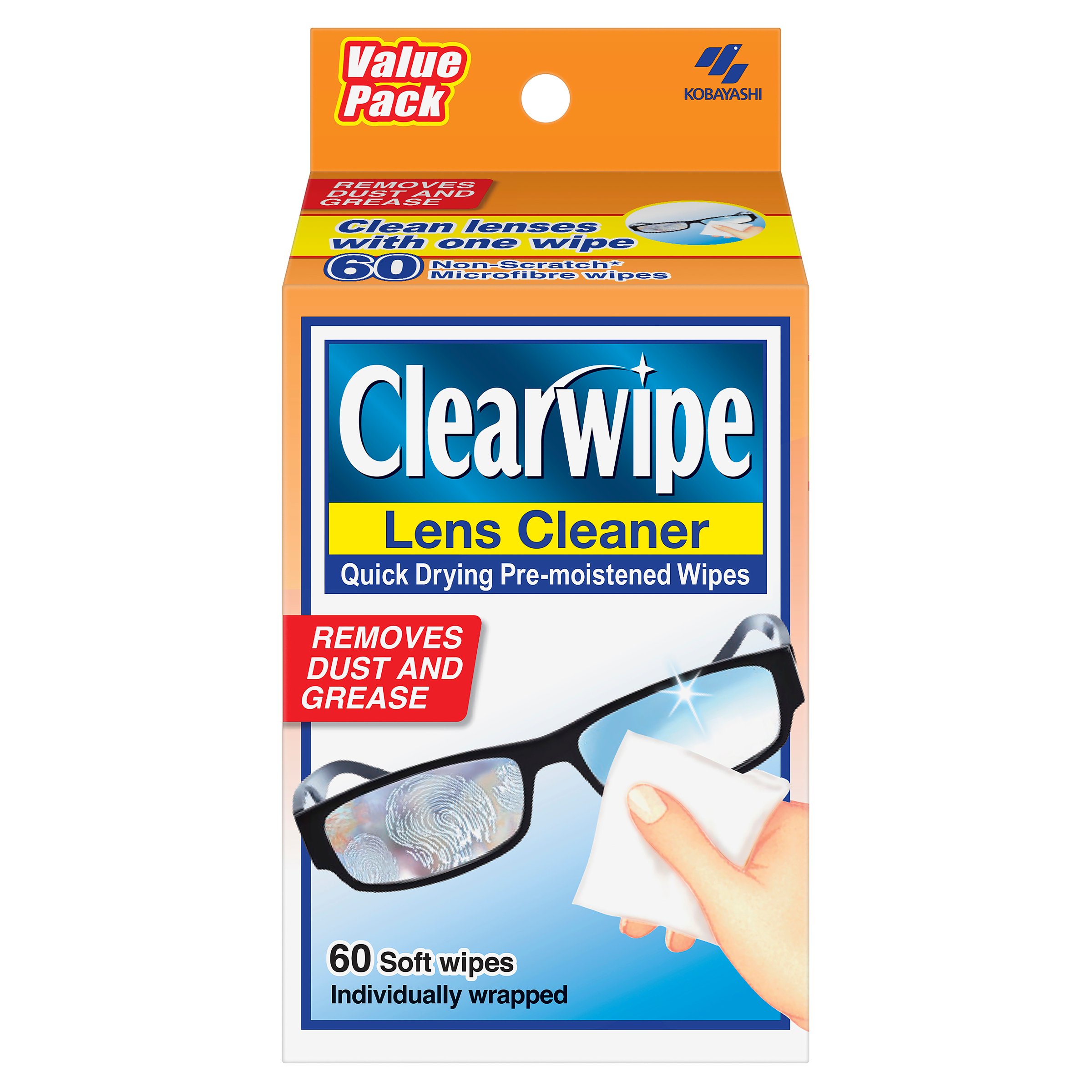 Clearwipe Lens Cleaner 60 wipes - Image 1