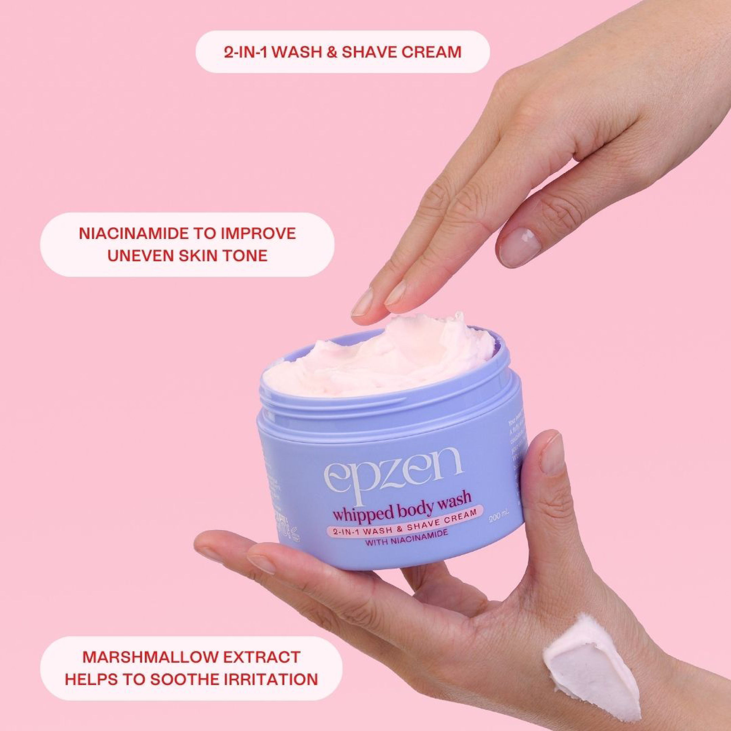 EpZen Whipped Body Wash Marshmallow 200ml - Image 7