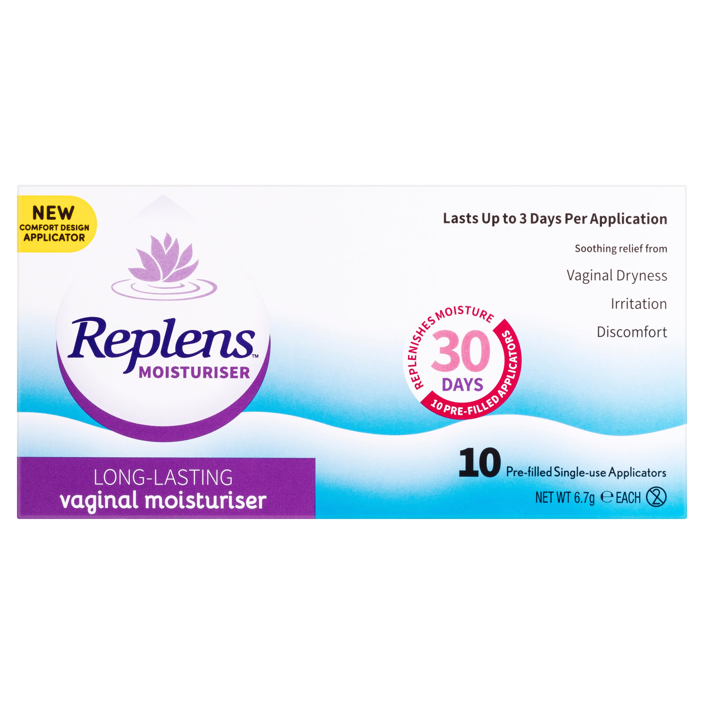 Replens Vaginal Moisturiser Pre-filled Applicators 10 pack - Image 2
