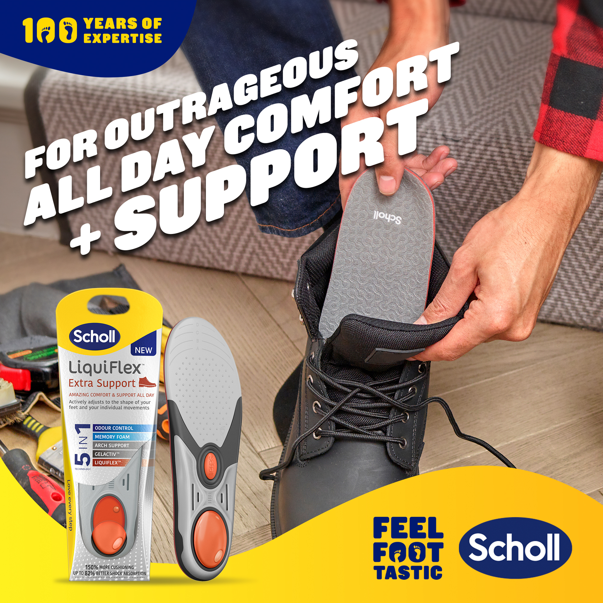 Scholl Liquiflex Extra Support Insole Large 1 pair - Image 12