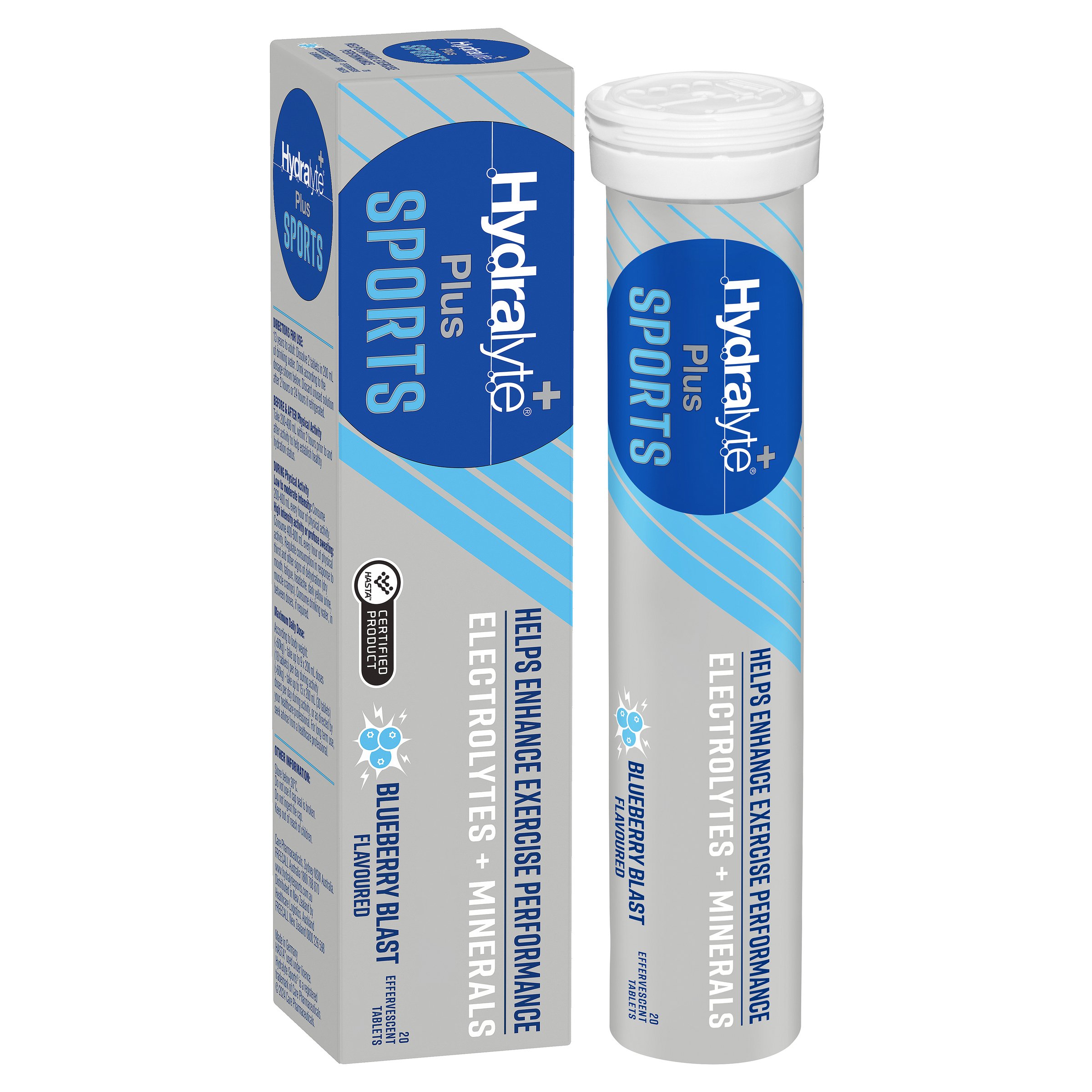 Hydralyte Plus Sports Effervescent Blueberry Blast 20 tablets - Image 6