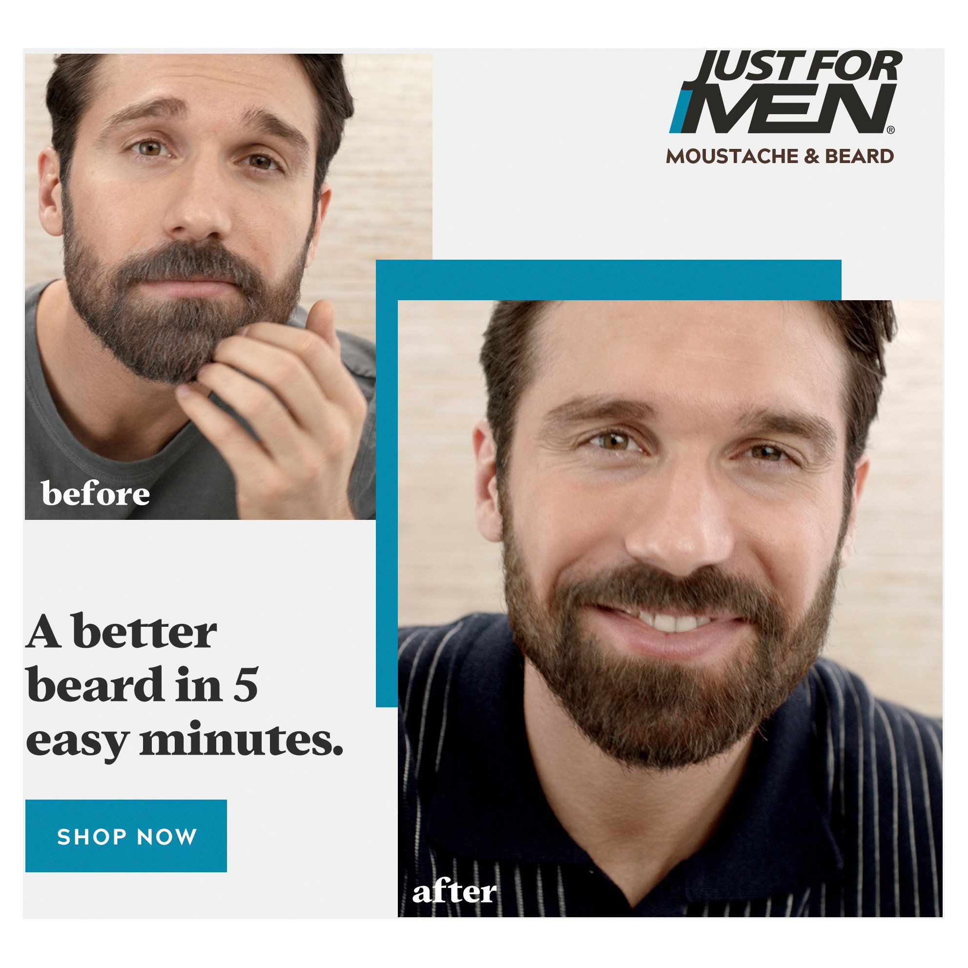 Just For Men Moustache & Beard Brush-In Colour Light Brown M-25 - 1 pack - Image 7