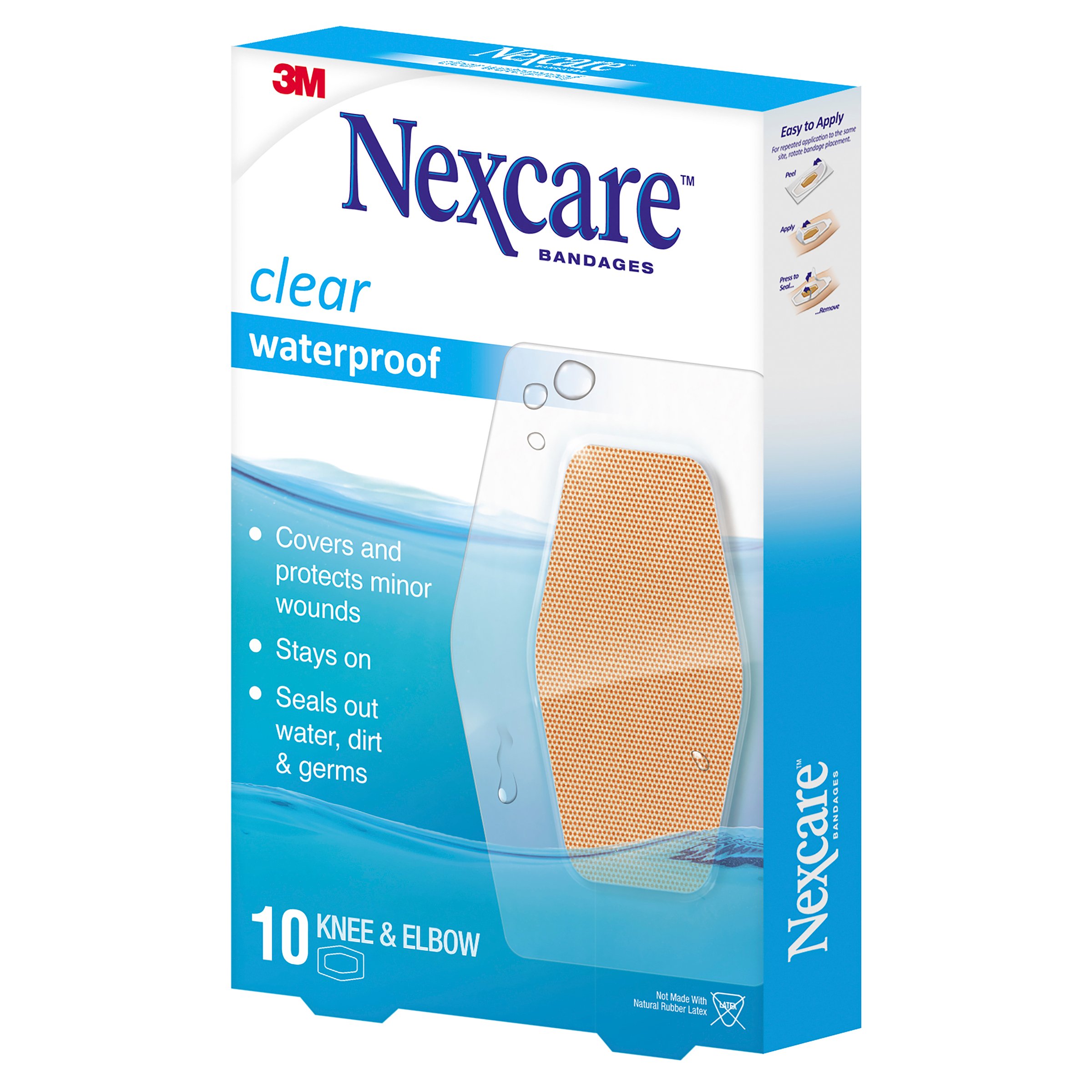 Nexcare Strips Waterproof Clear Large 10 pack - Image 2