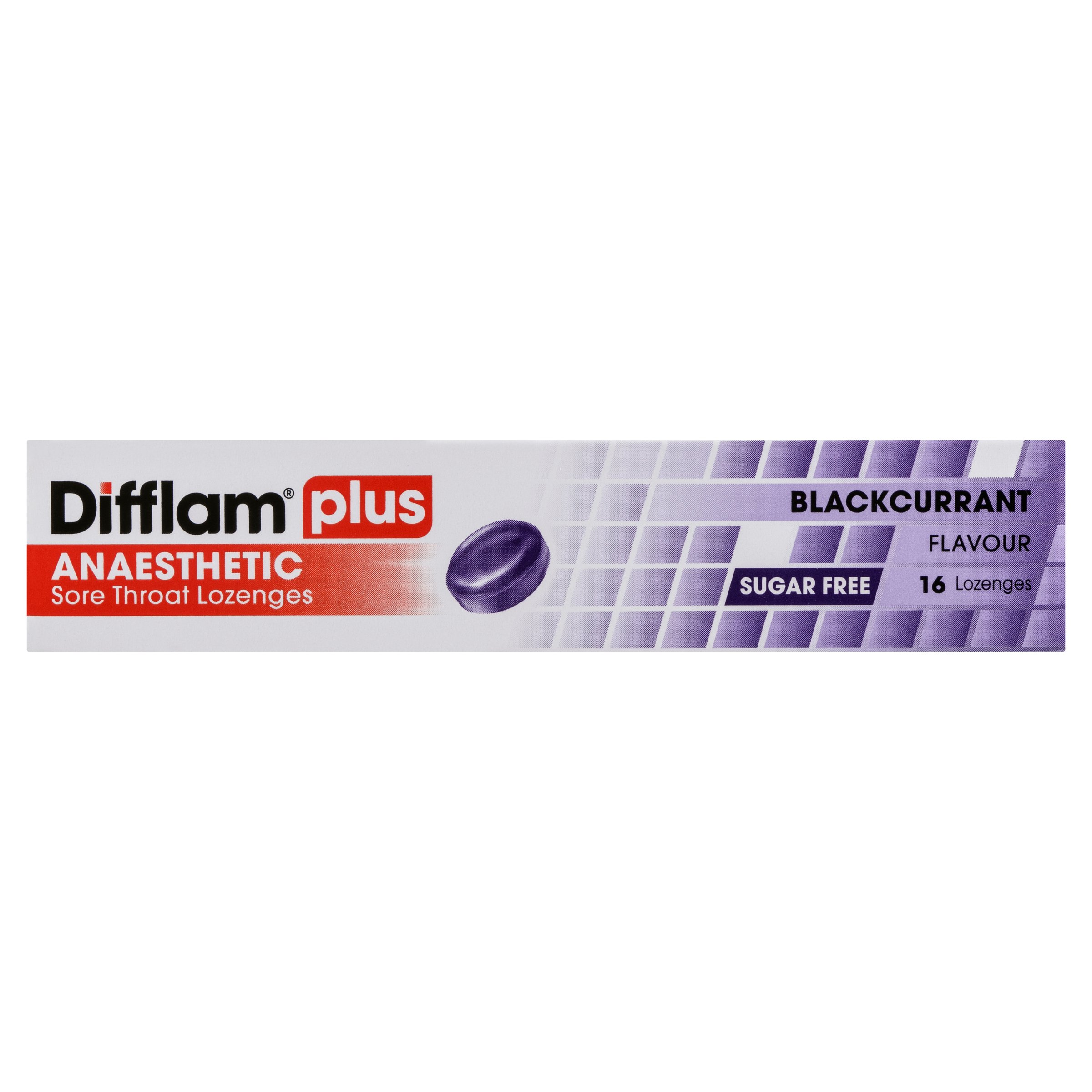 Difflam Plus Anaesthetic Triple Action Blackcurrant 16 lozenges - Image 4
