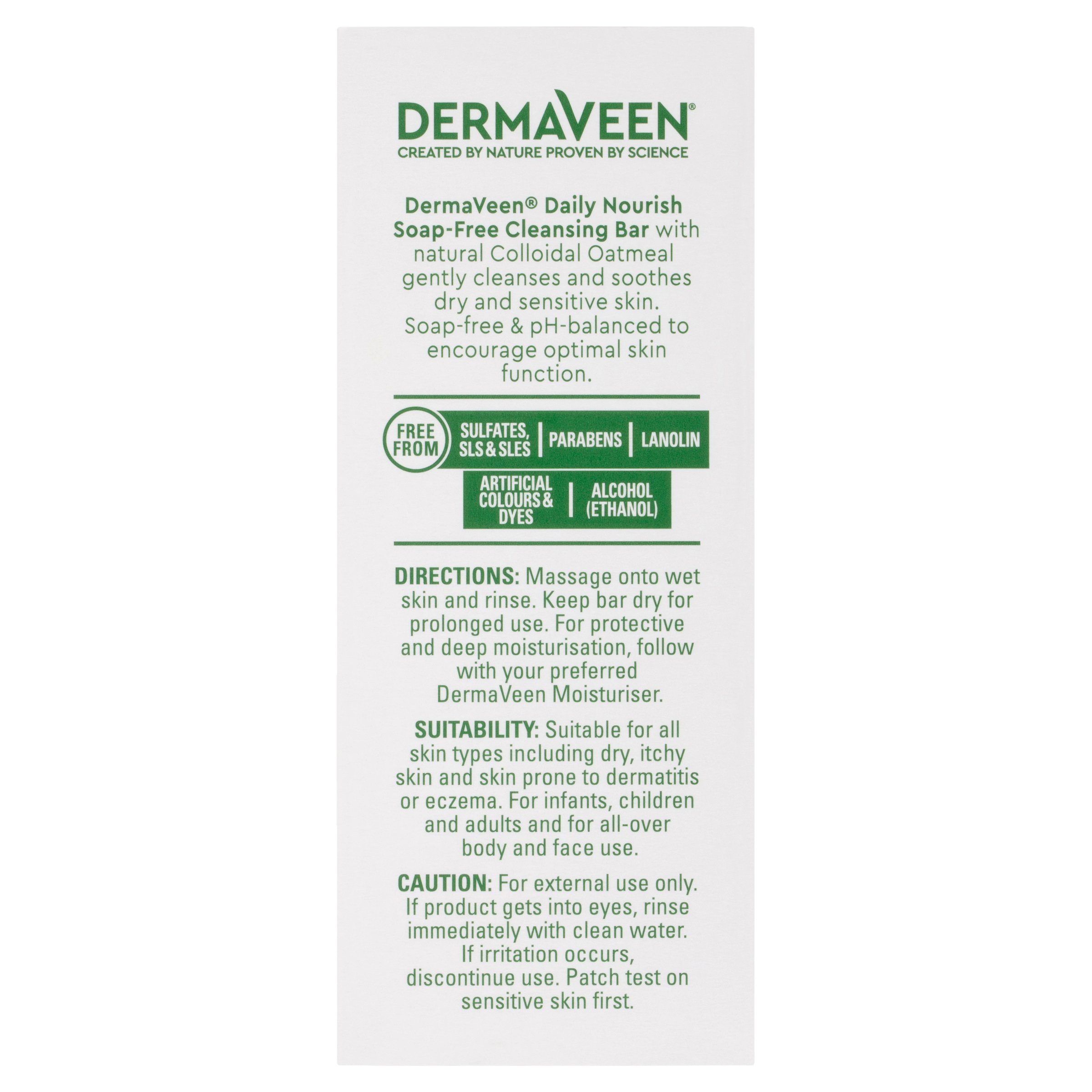 DermaVeen Daily Nourish Soap Free Cleansing Bar 115g - Image 3