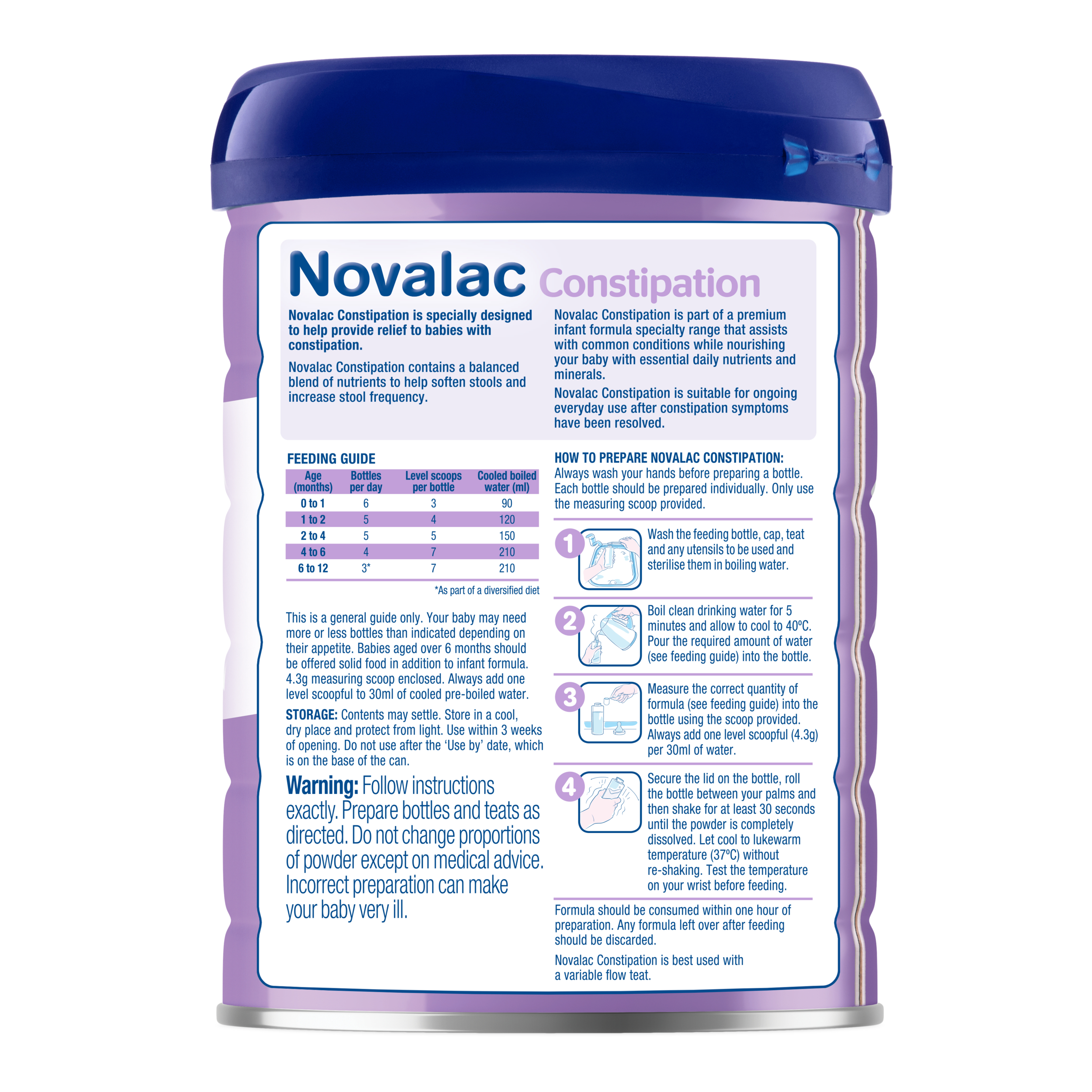Novalac Infant Formula Anti-Constipation 0-12 Months 800g - Image 3