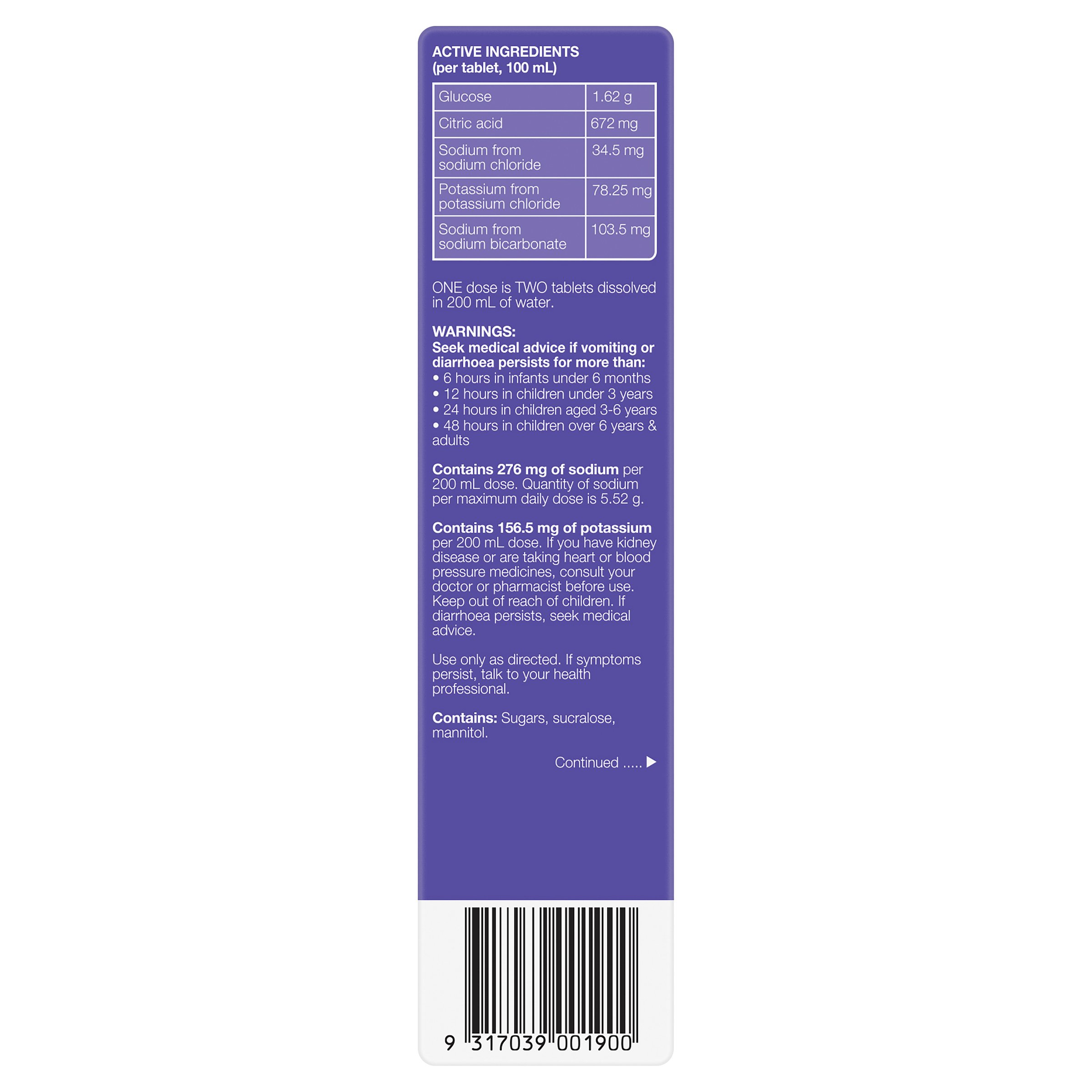 Hydralyte Effervescent Passionfruit Punch 20 tablets - Image 2