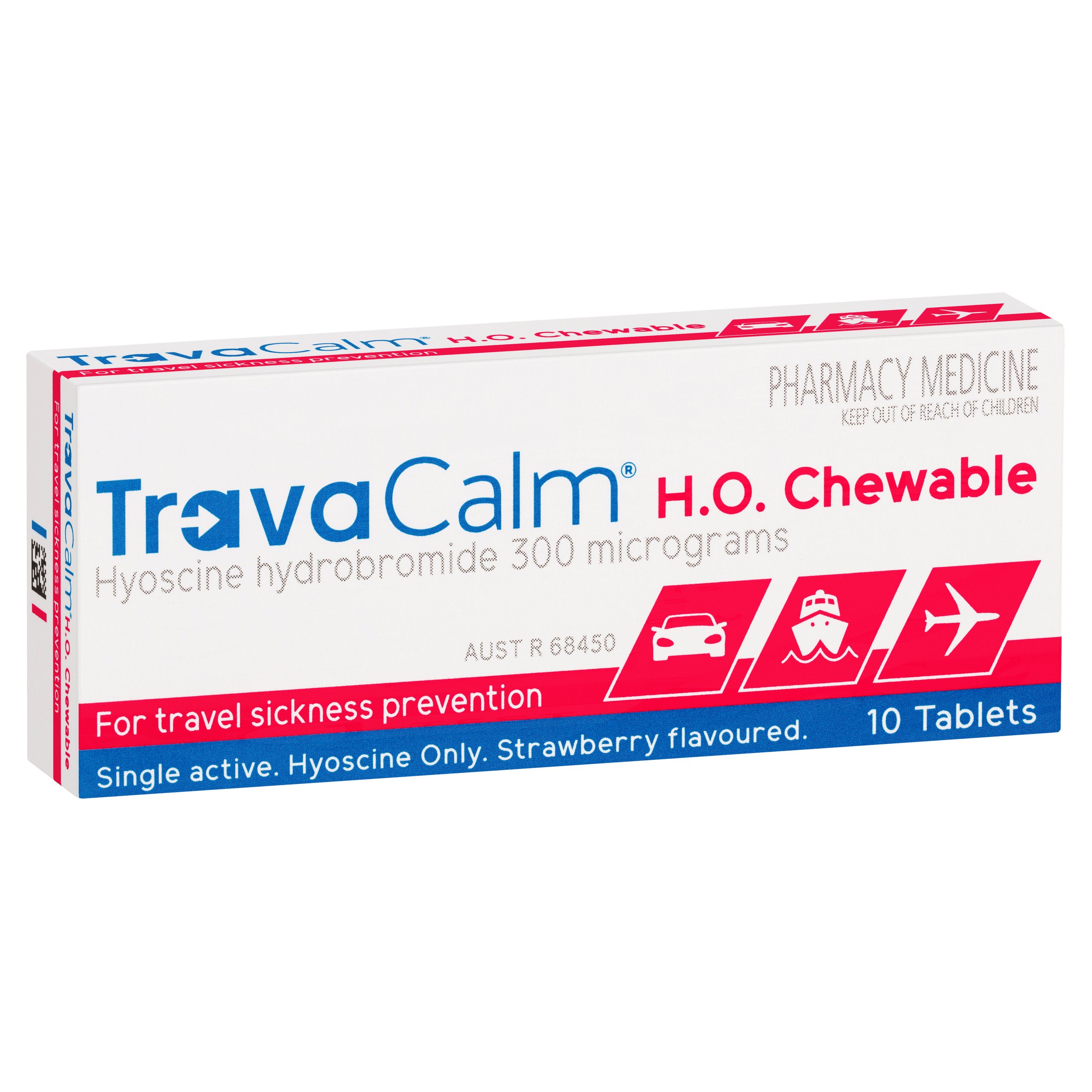 TravaCalm H.O. Travel Sickness Prevention Strawberry Flavoured 10 chewable tablets - Image 7