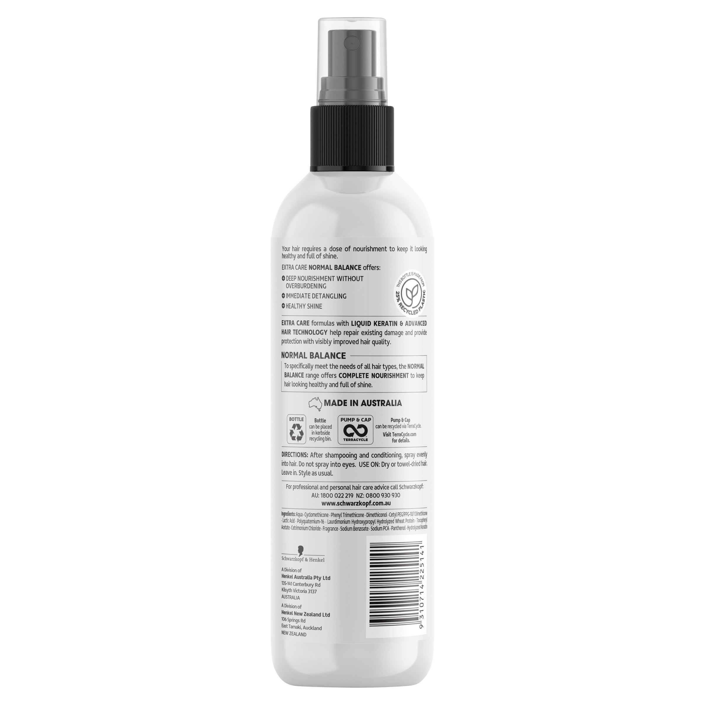 Schwarzkopf Extra Care Normal Balance Leave In Conditioner 250ml - Image 2