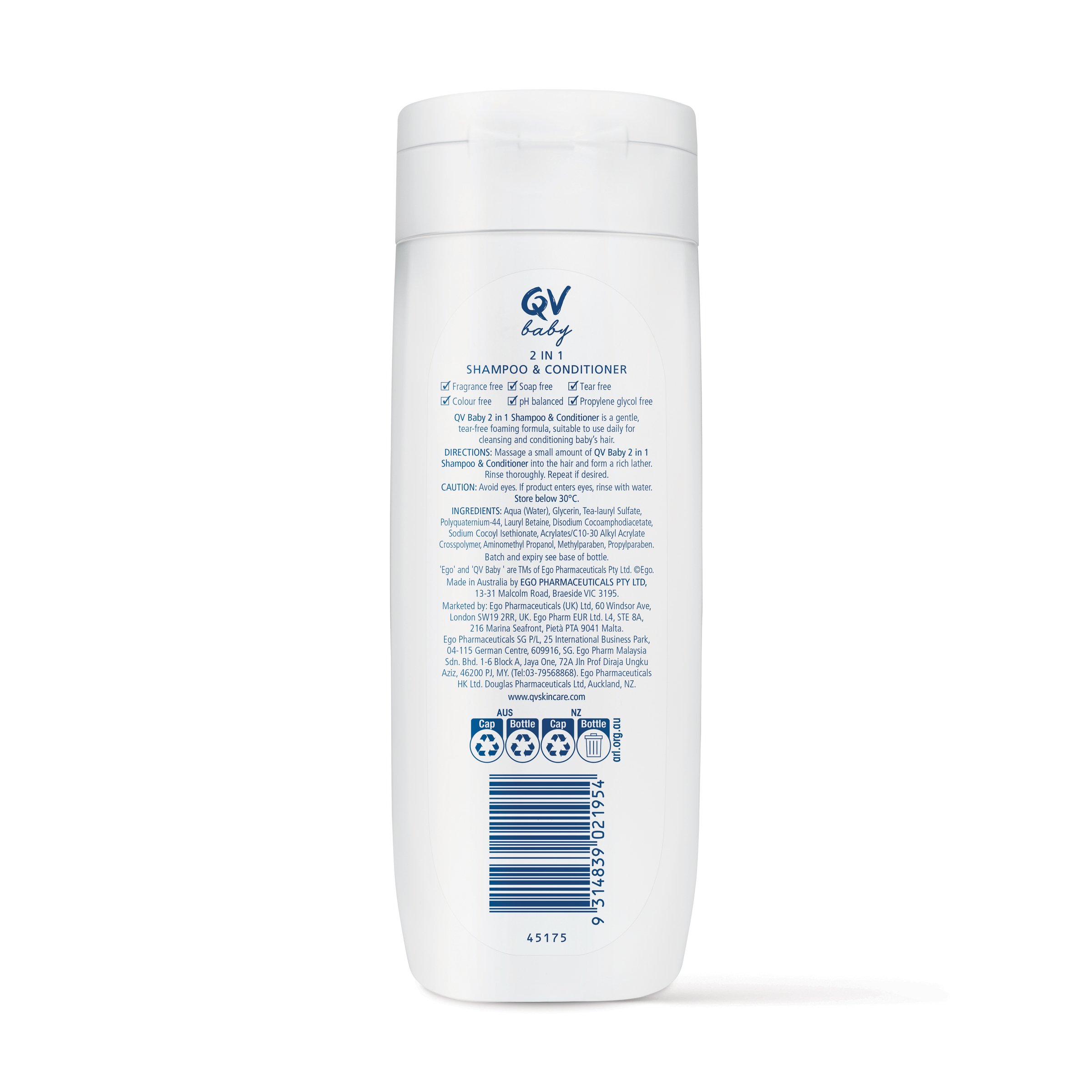 Ego QV Baby 2 In 1 Shampoo & Conditioner 200g - Image 2
