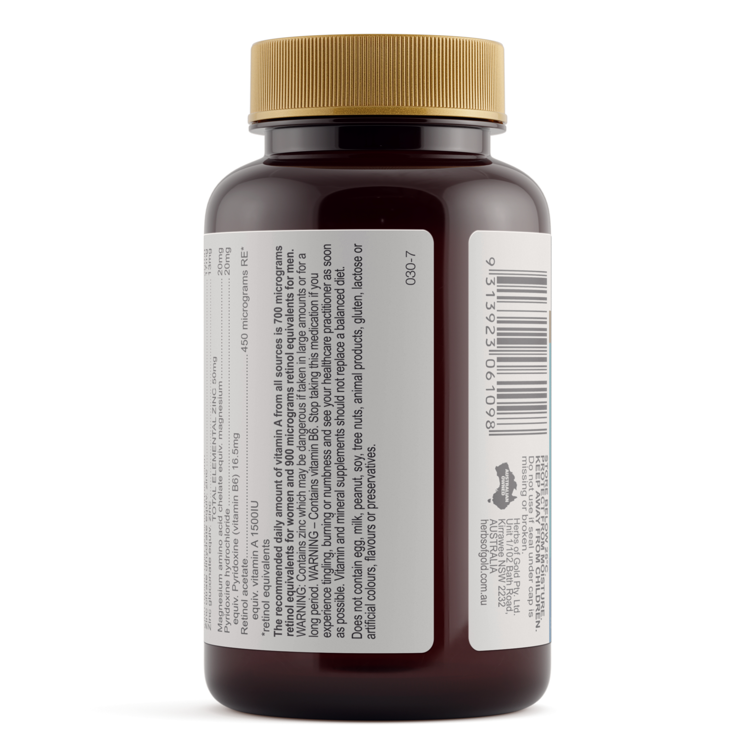 Herbs of Gold Ultra Zinc+ 60 capsules - Image 3