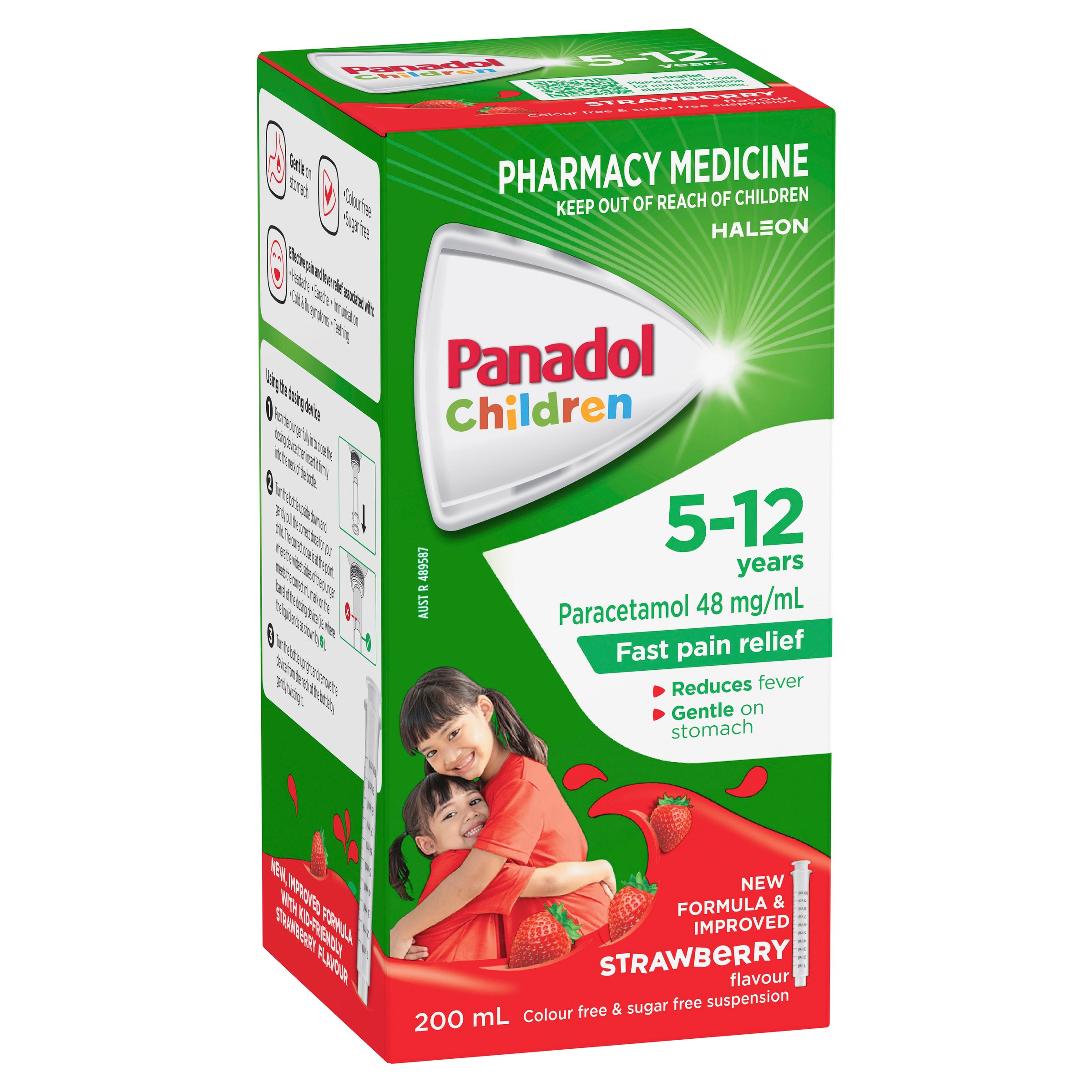 Panadol Children 5-12 Years Colourfree Suspension Strawberry Flavour 200ml - Image 13