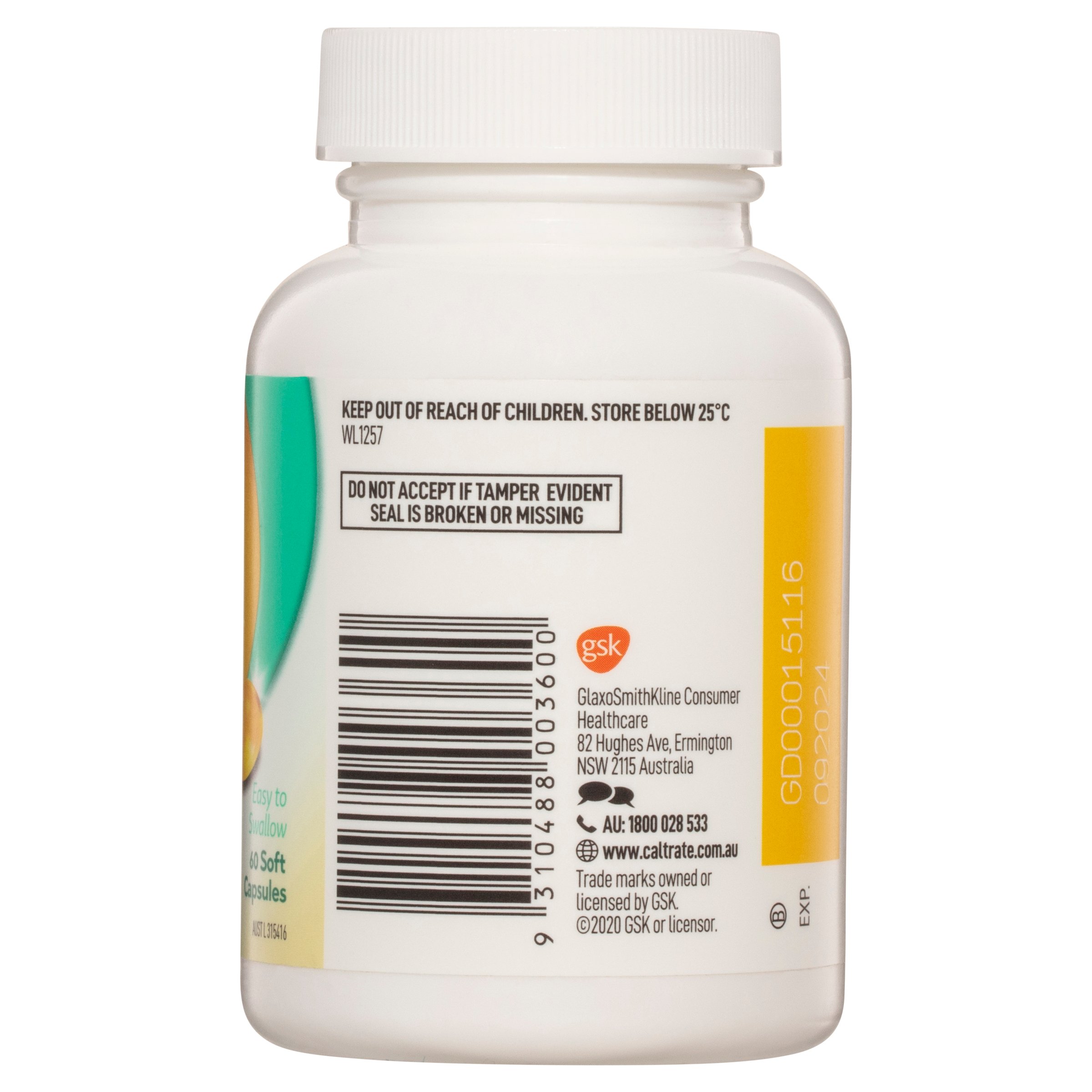 Caltrate Vitamin D Daily 60 liquid capsules - Image 2