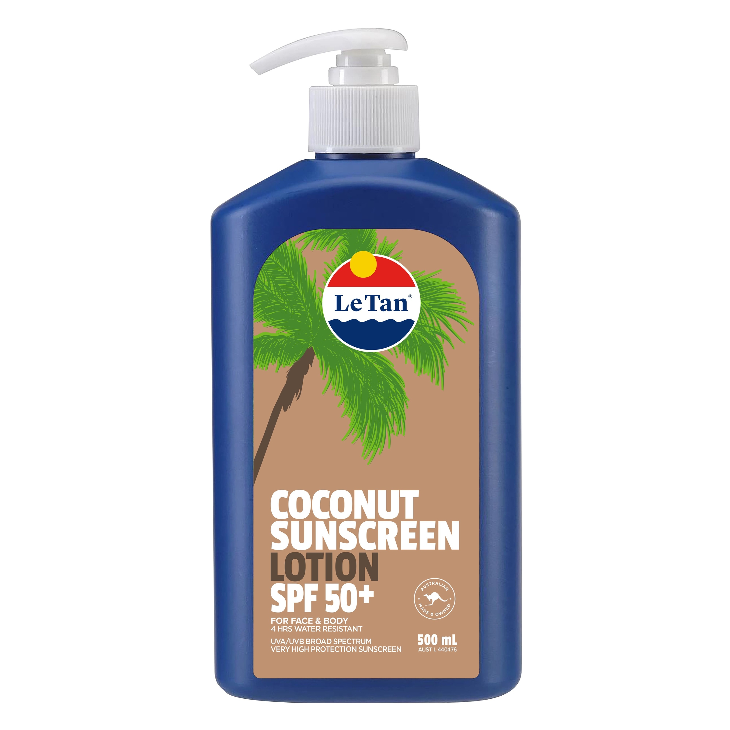 Le Tan Coconut Lotion 4 Hours Water Resistant SPF50+ - 500ml