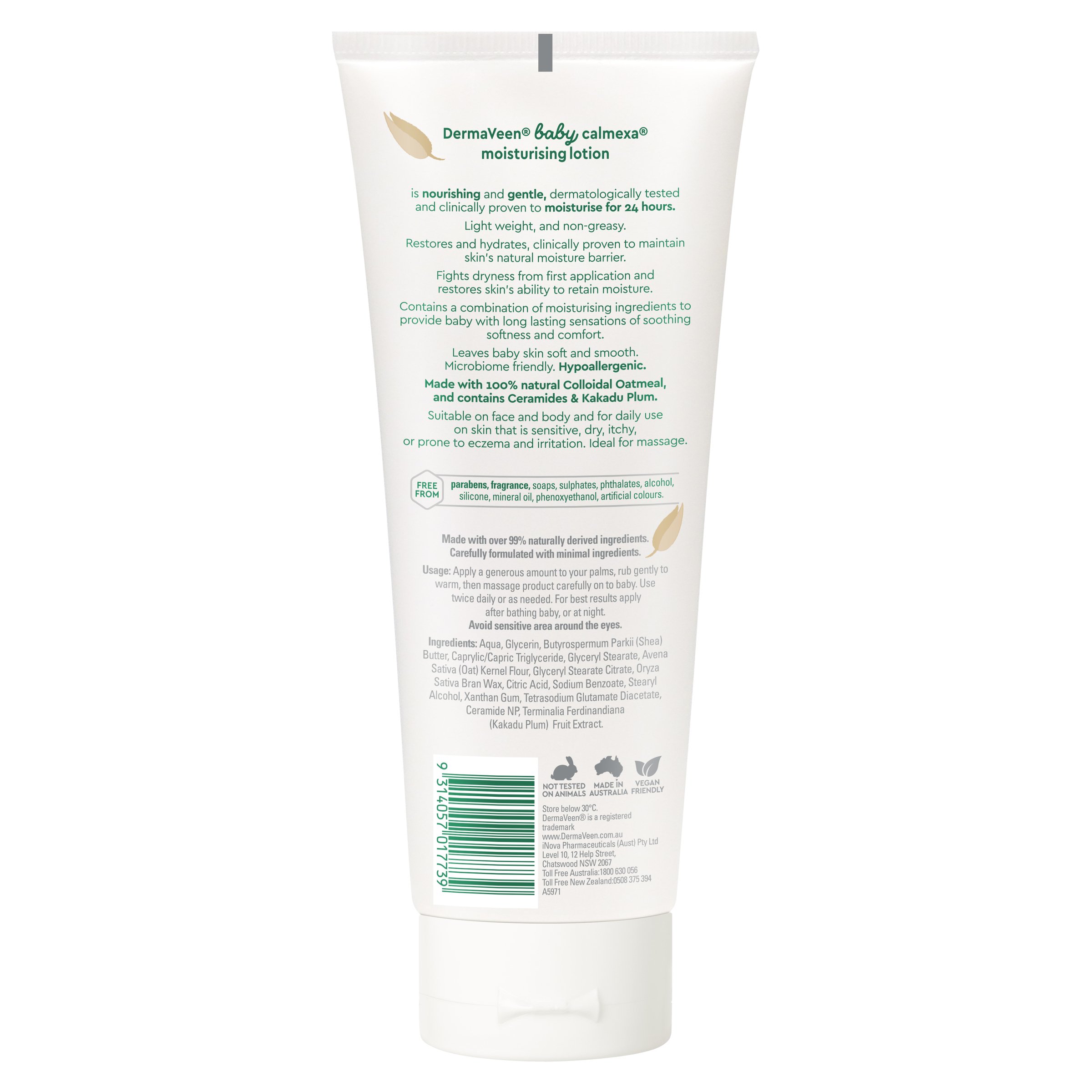 DermaVeen Baby Calmexa Moisturising Lotion 250ml - Image 2