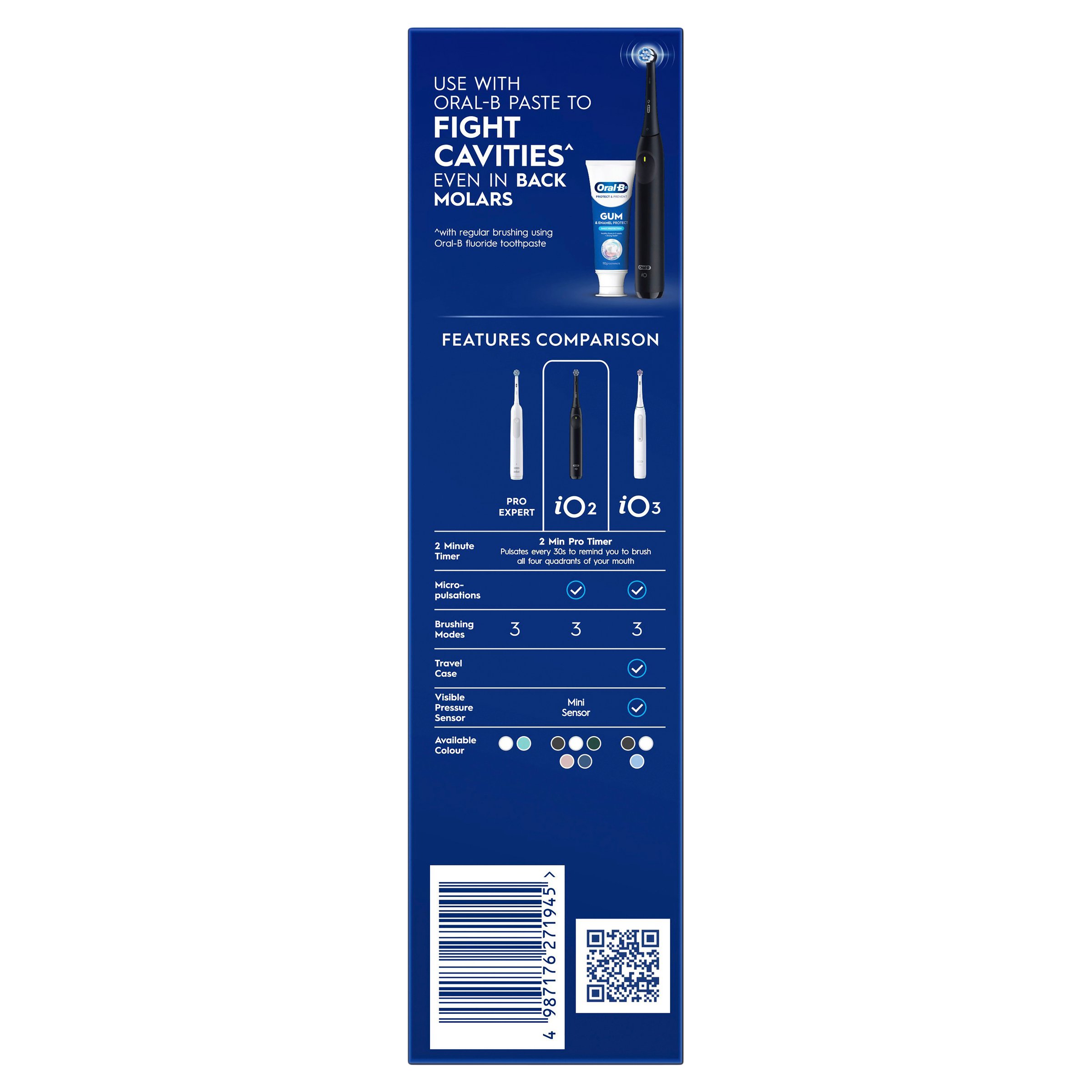 Oral-B iO2 Black Electric Toothbrush 1 pack - Image 3