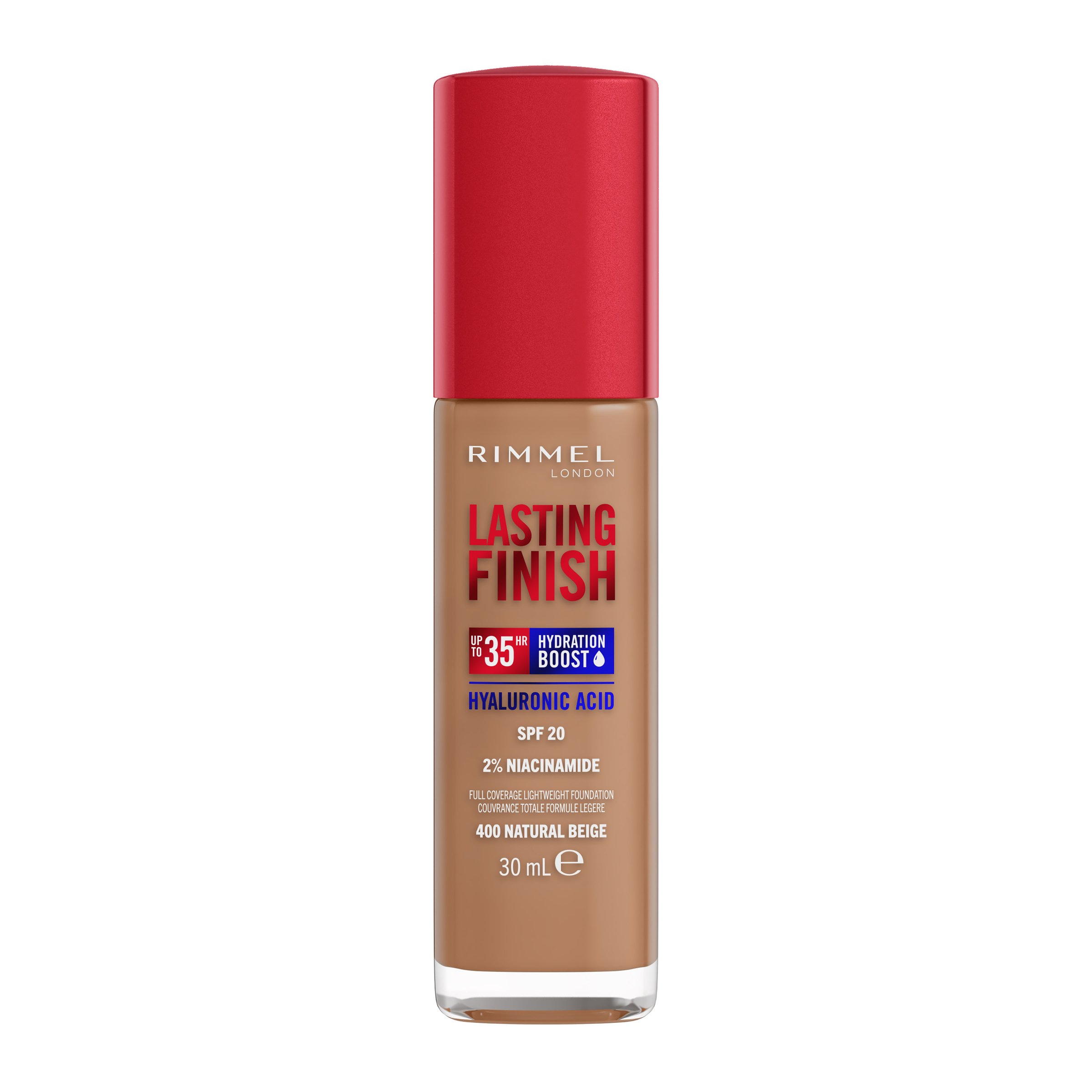 Rimmel Lasting Finish 35Hr Foundation 400 Natural Beige 1 each - Image 2