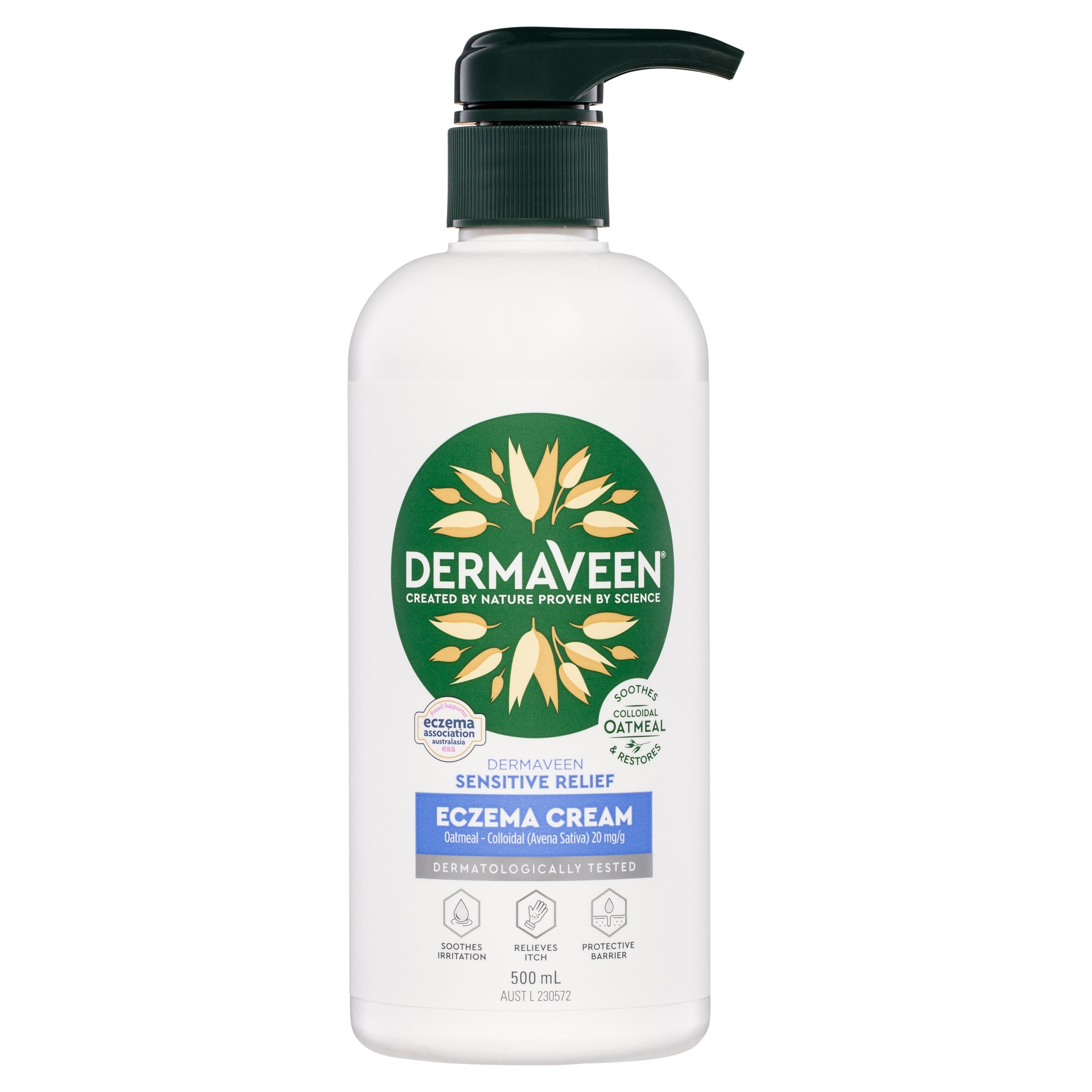 DermaVeen Sensitive Relief Eczema Cream 500ml - Image 1