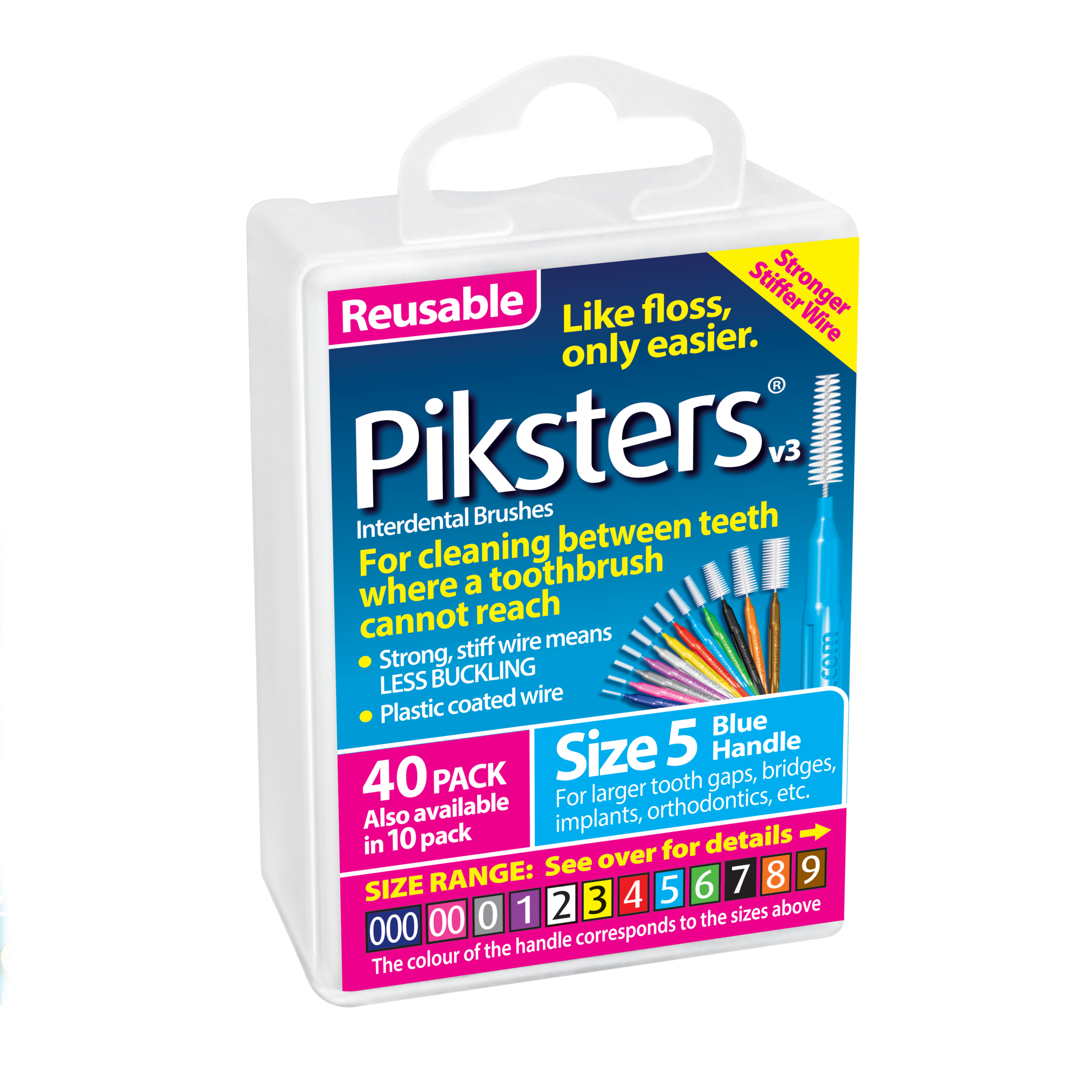 Piksters Interdental Brush Size 5 Blue 40 pack - Image 6