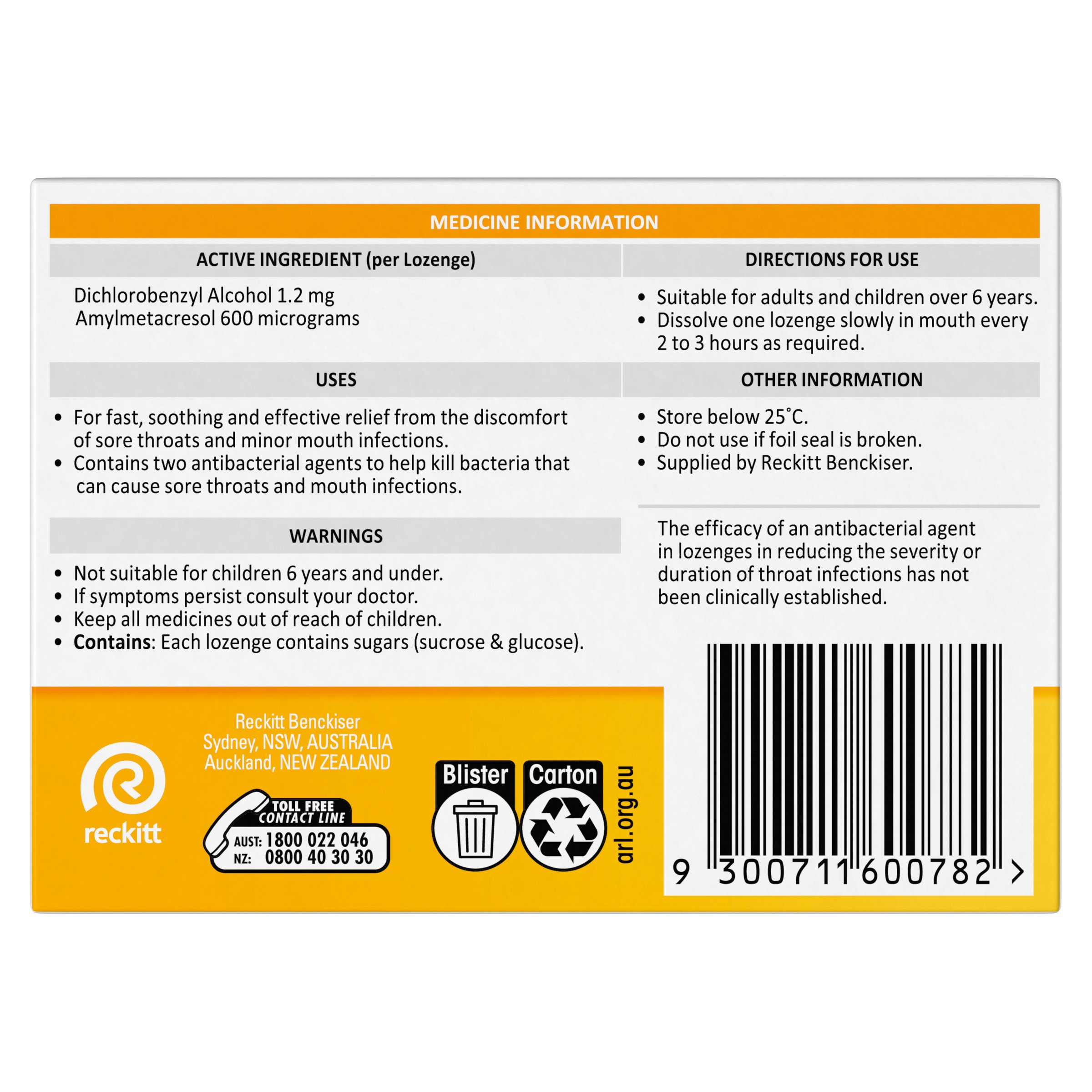 Strepsils Honey and Lemon Throat 48 Lozenges - Image 2