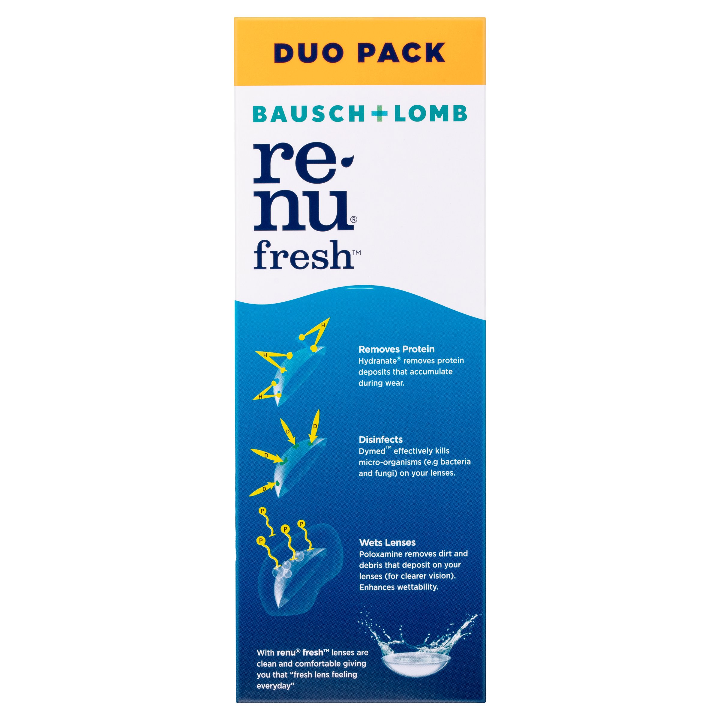 Bausch & Lomb Renu Fresh Multi-Purpose Solution Duo Pack (355ml+120ml) 475ml - Image 4