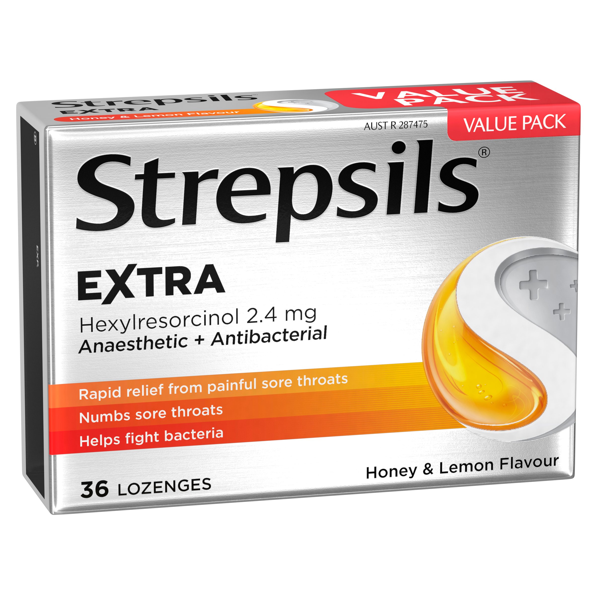 Strepsils Extra Honey & Lemon Throat 36 lozenges - Image 3