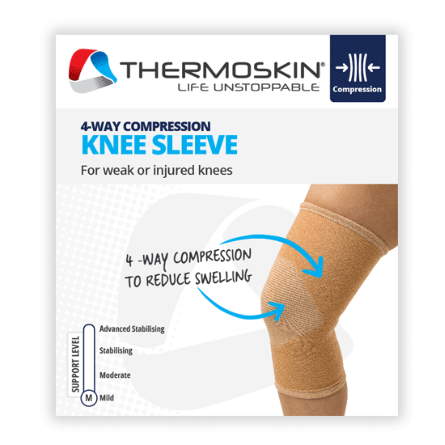 Thermoskin Elastic Support Knee 4 Way 86609 Extra Large 1 each - Image 2