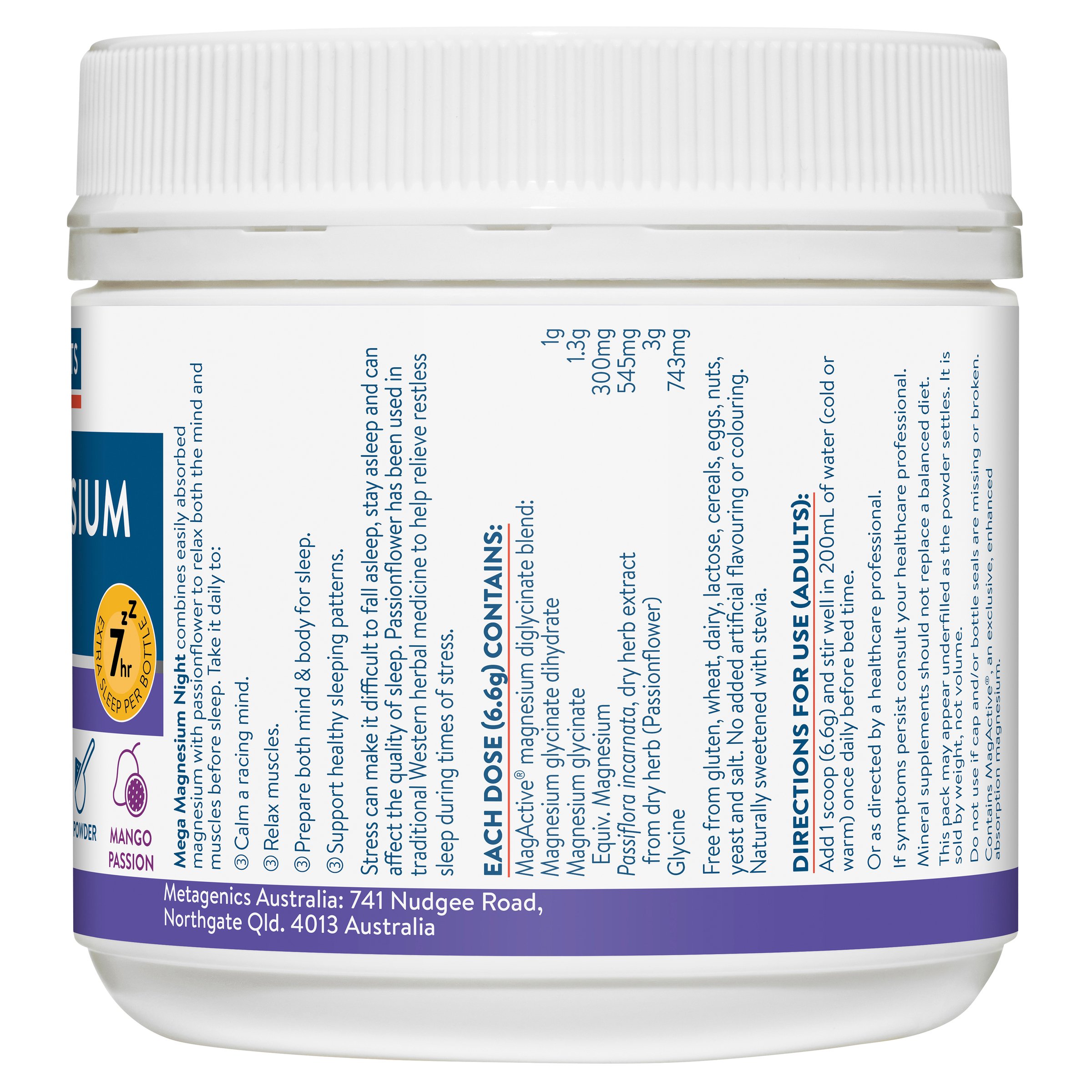 Ethical Nutrients Mega Magnesium Night 126g - Image 2