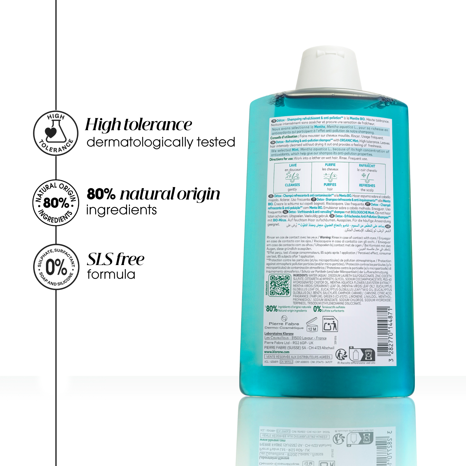 Klorane Shampoo With Organic Mint 400ml - Image 7
