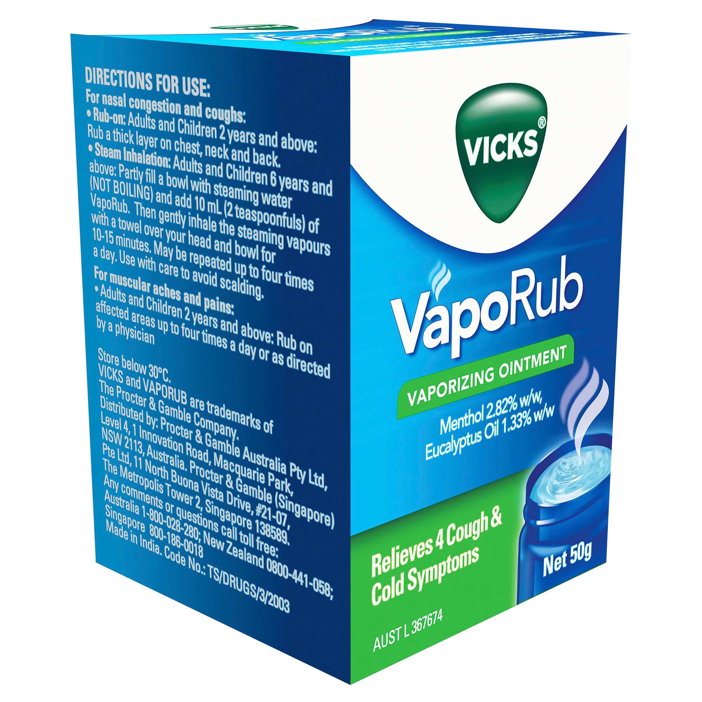 Vicks VapoRub Vaporizing Ointment 50g - Image 13