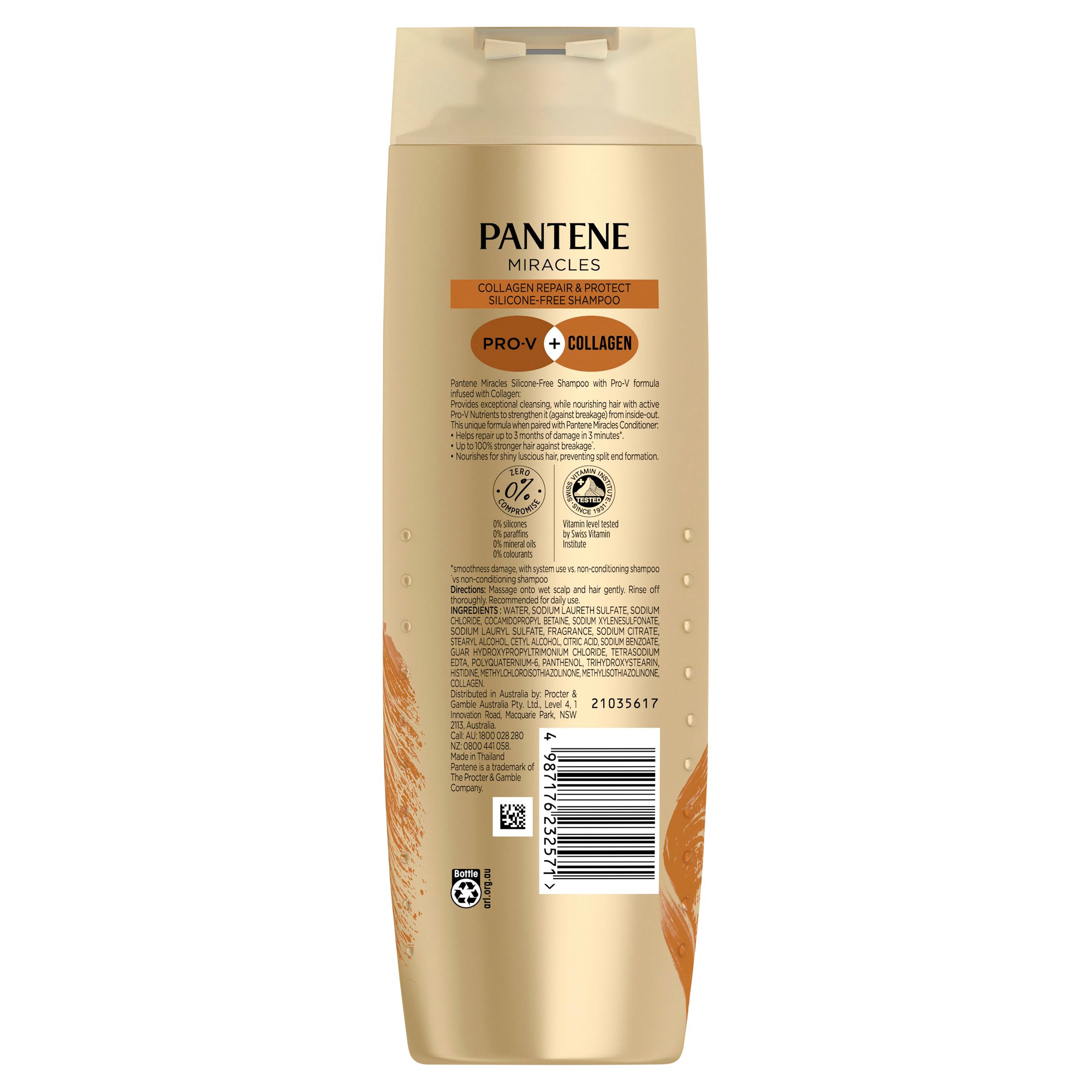 Pantene Miracles Collagen Repair & Protect Shampoo 375ml - Image 2
