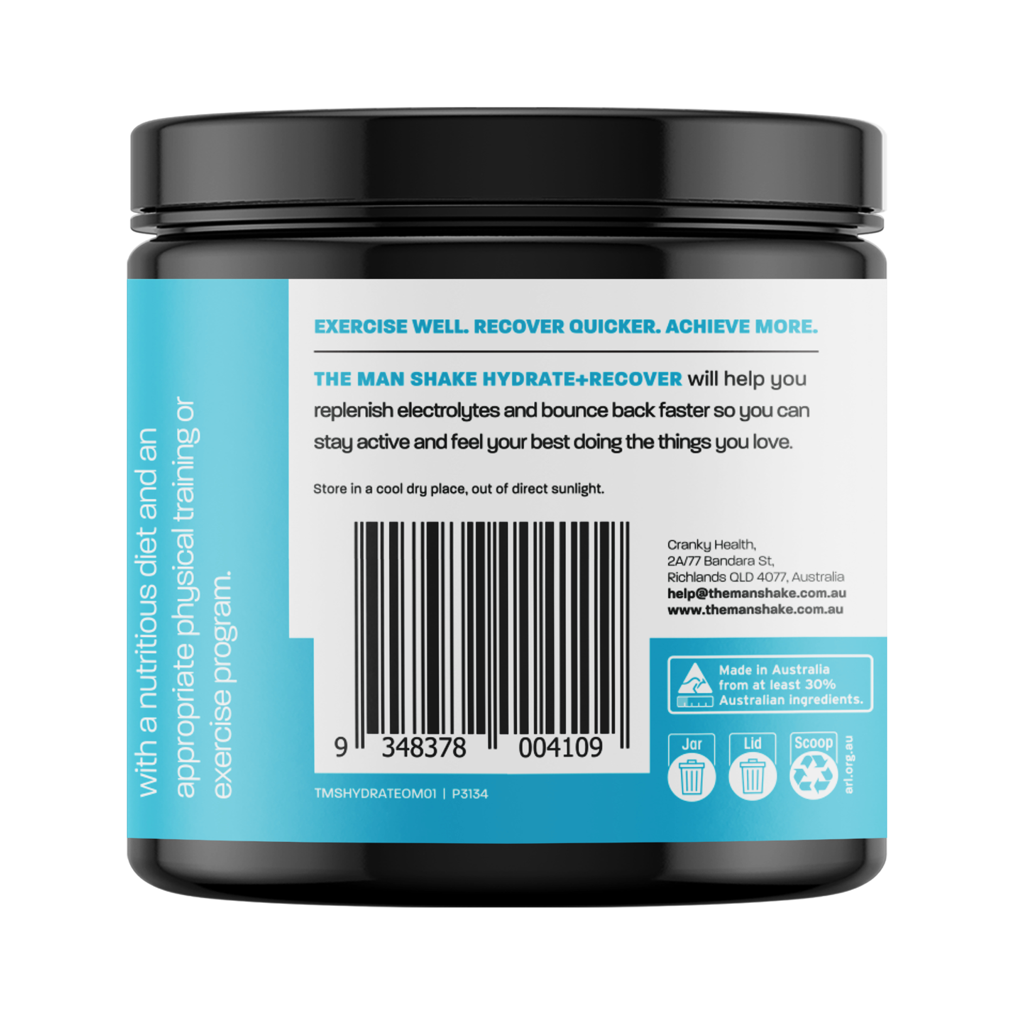 The Man Shake Hydrate + Recover Orange Mango 125g - Image 3
