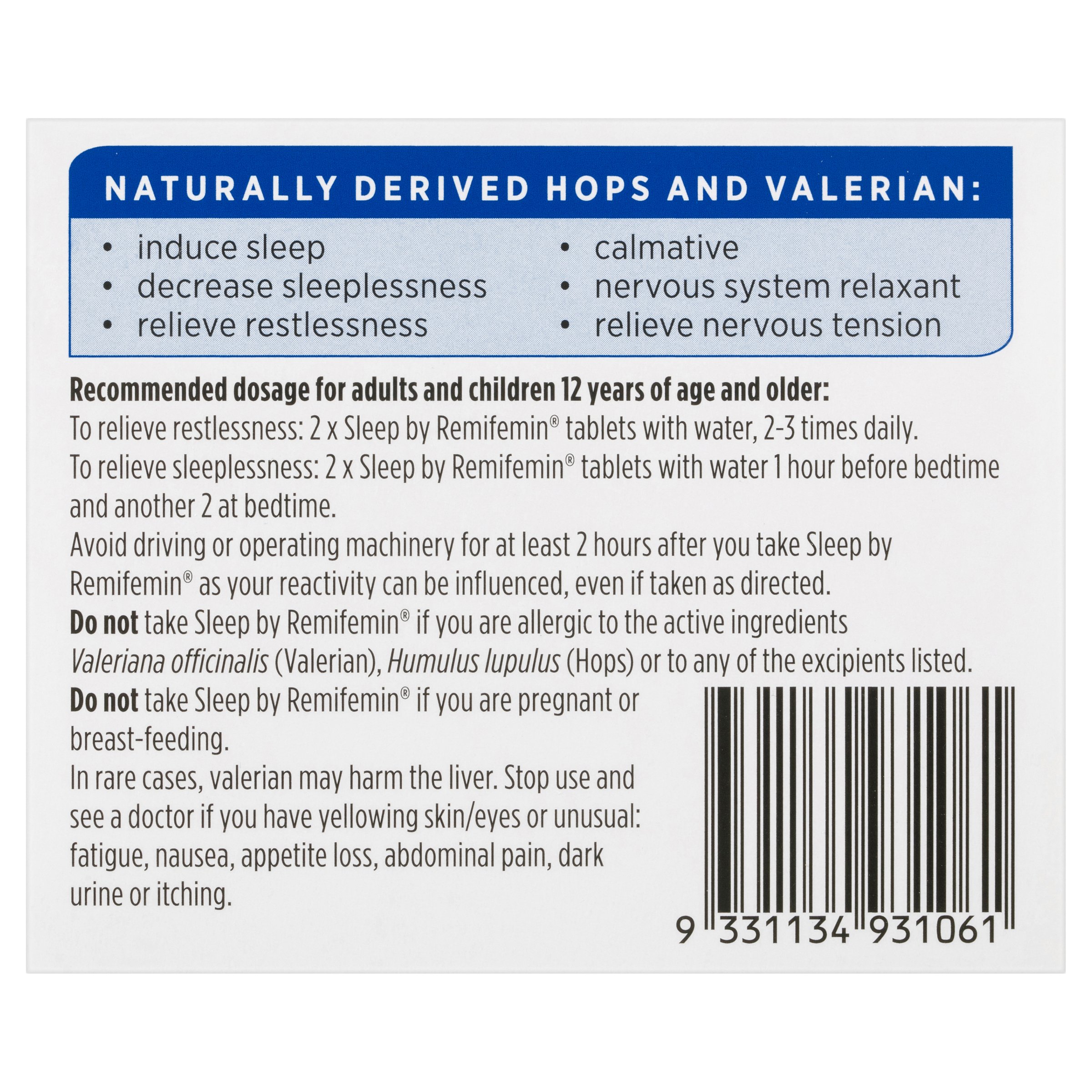 Remifemin Sleep 40 tablets - Image 2